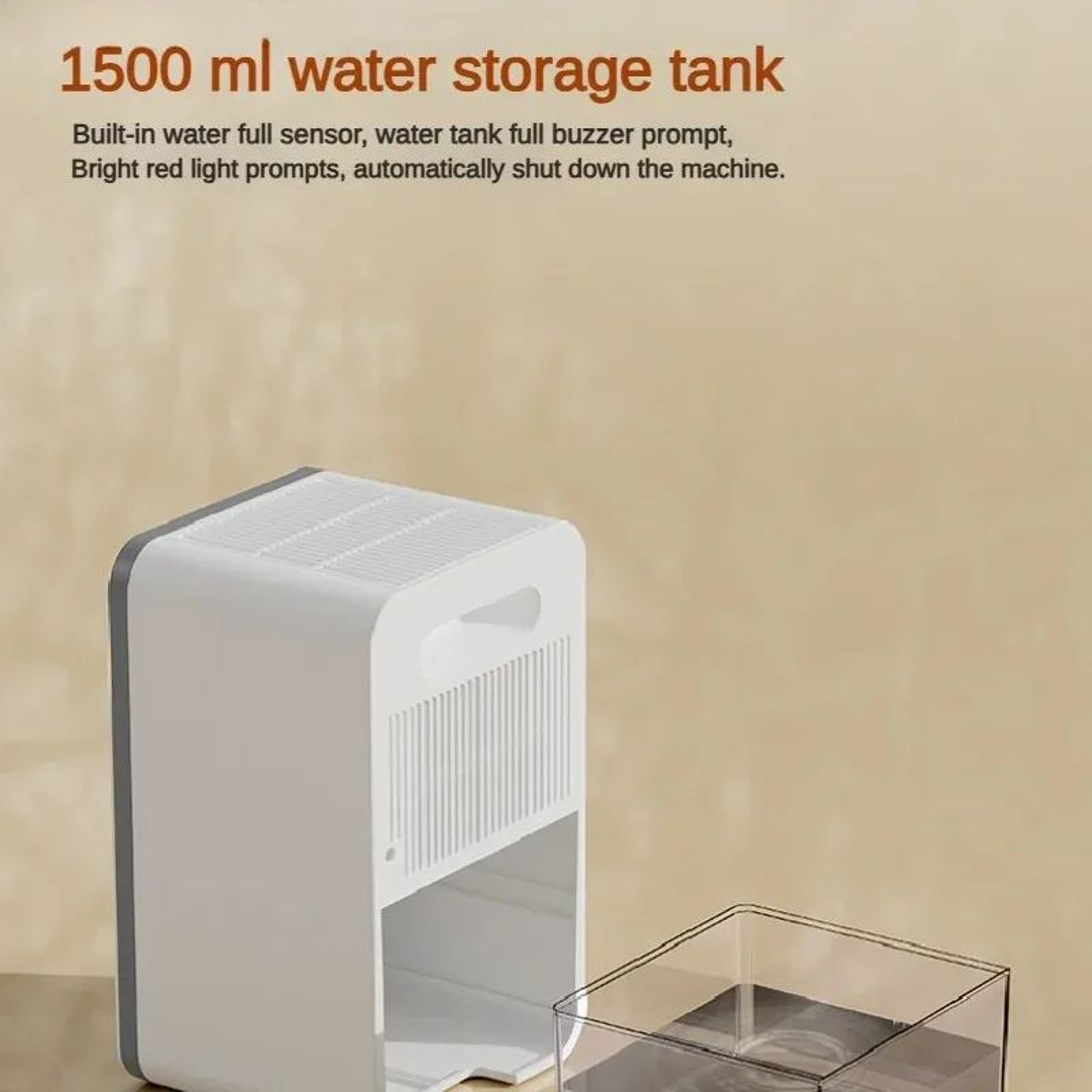 UltraQuiet Desktop Air Dehumidifier With 507 Fl Oz Tank  Compact Moisture Absorber For Home  Office 2