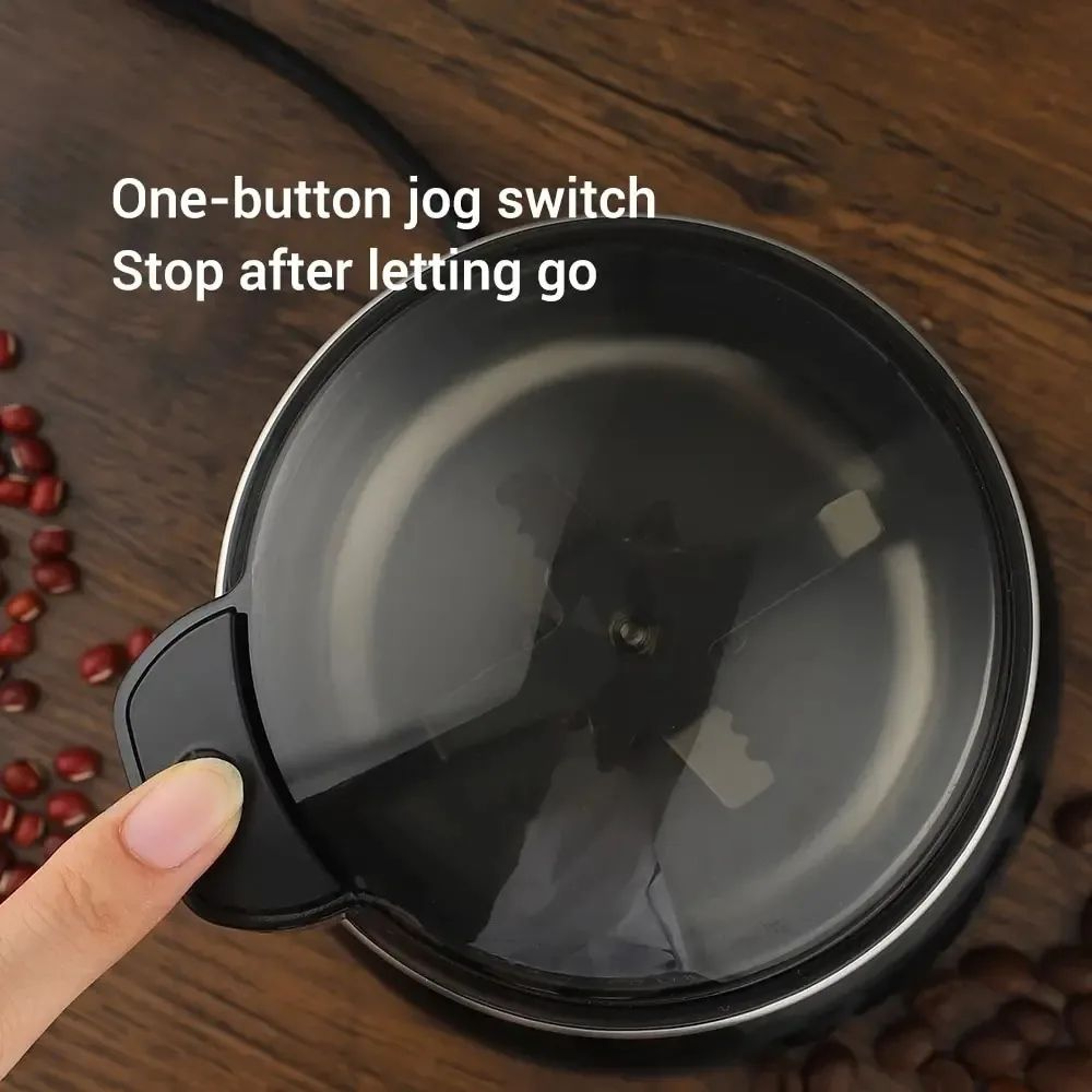 Portable Electric Coffee Grinder Multipurpose Stainless Steel Spice Grinder Automatic Compact Mill  3