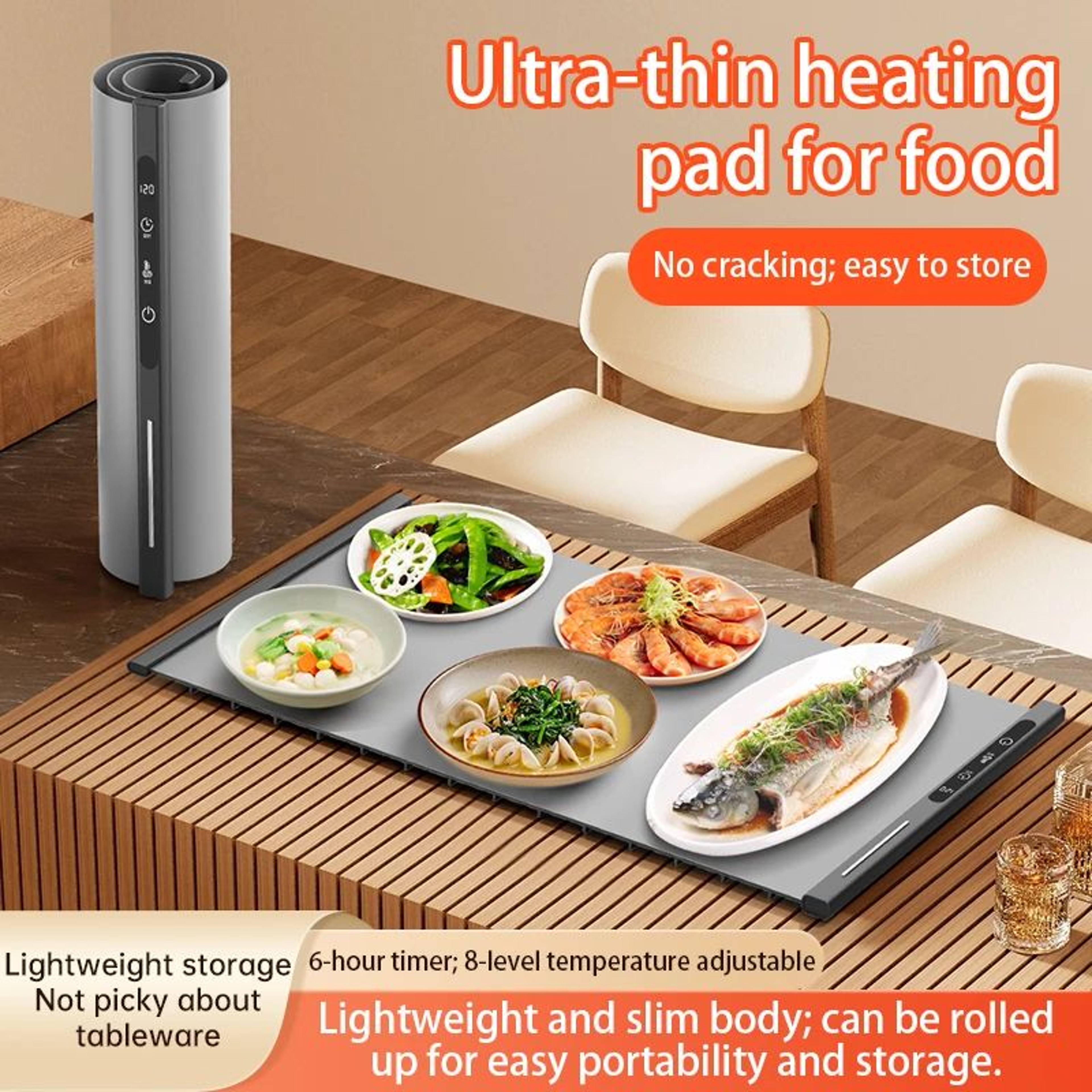Flexible Silicone Food Warmer Mat Foldable Electric Warming Tray  ConstantHeat Food Warming Board 1