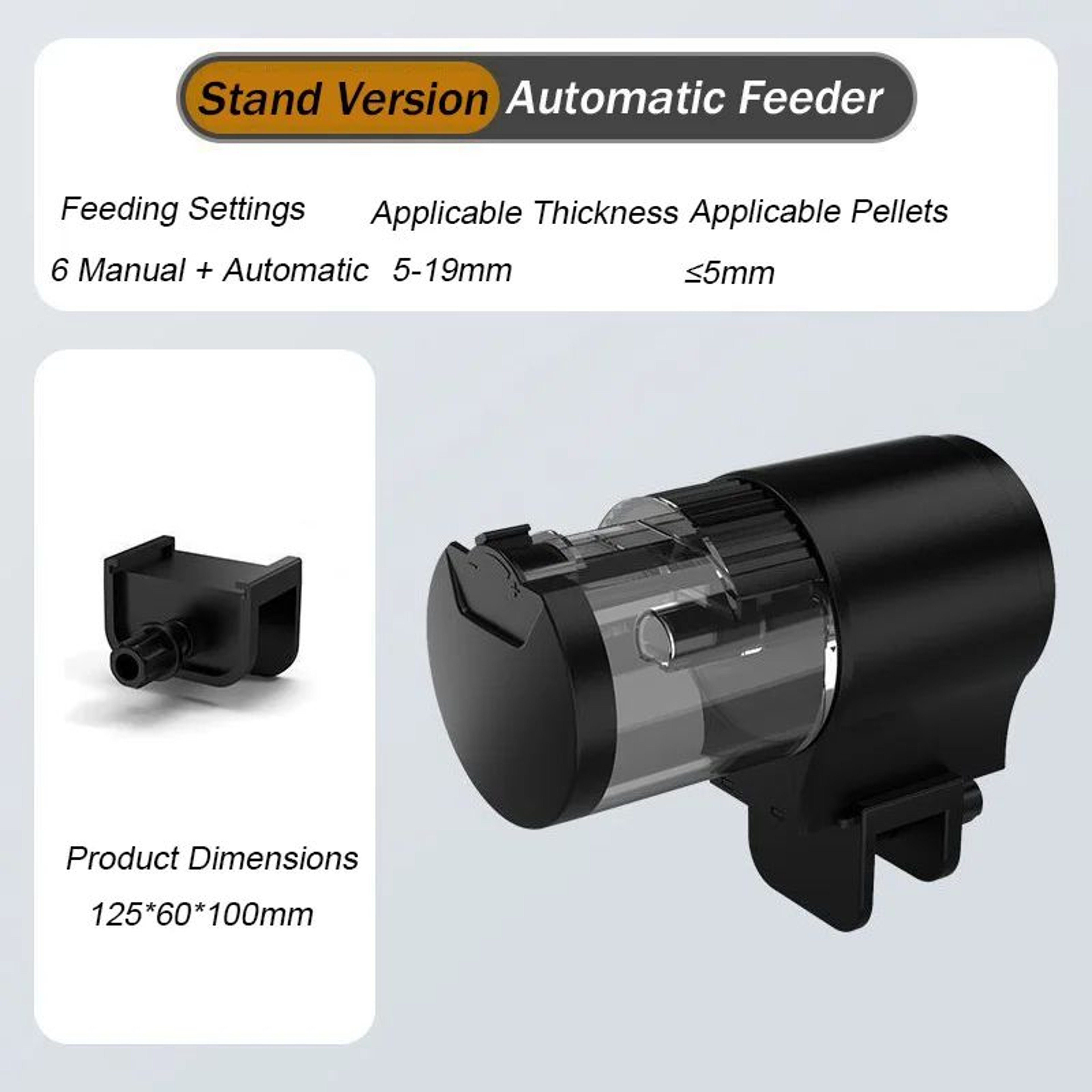 Automatic Fish Feeder With Timer  100 Ml Fish Tank Food Dispenser For Fish  Turtles 7
