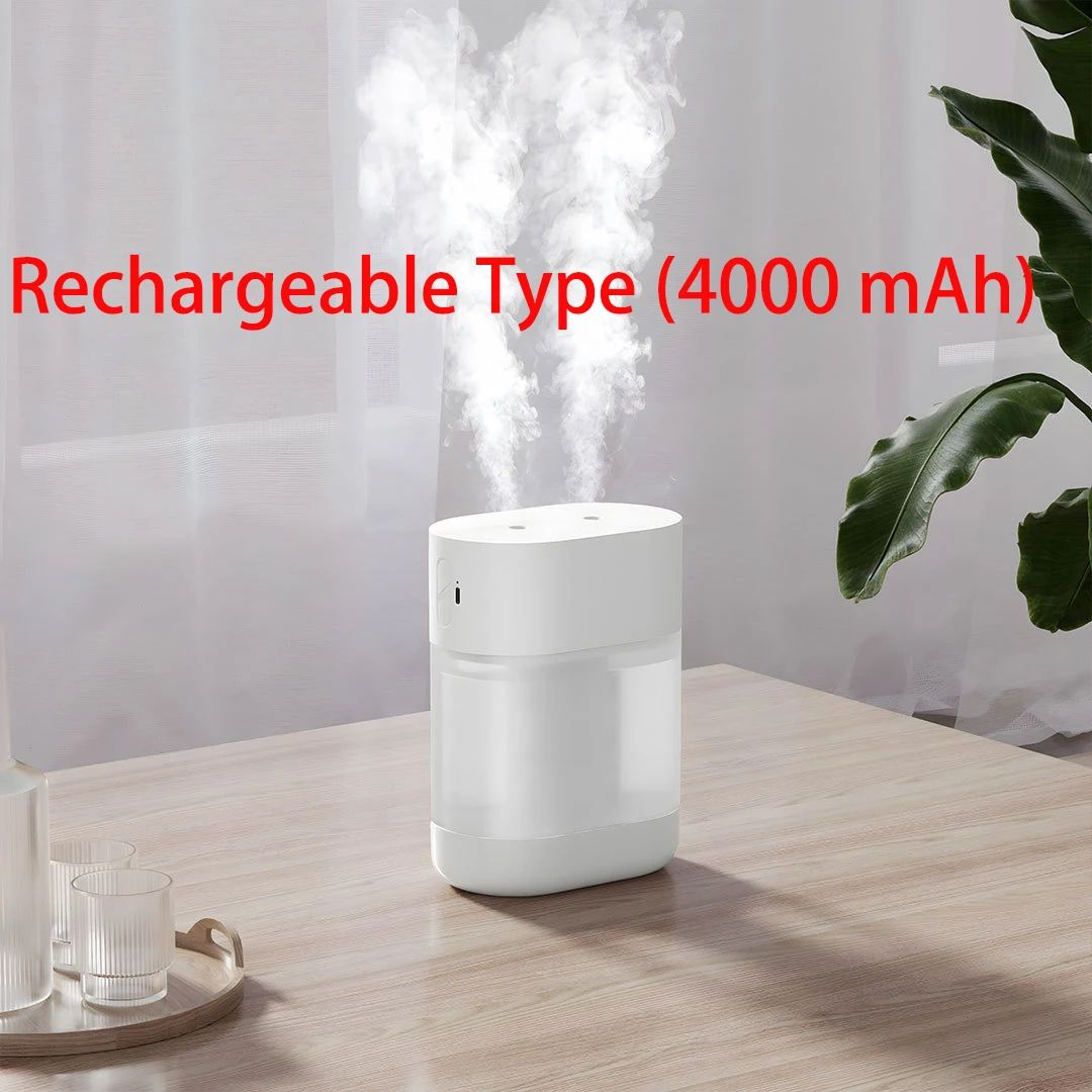 Desktop Humidifier With Dual Spray Nozzles  USB Mist Humidifier With Water Purification  1 L Tank 7