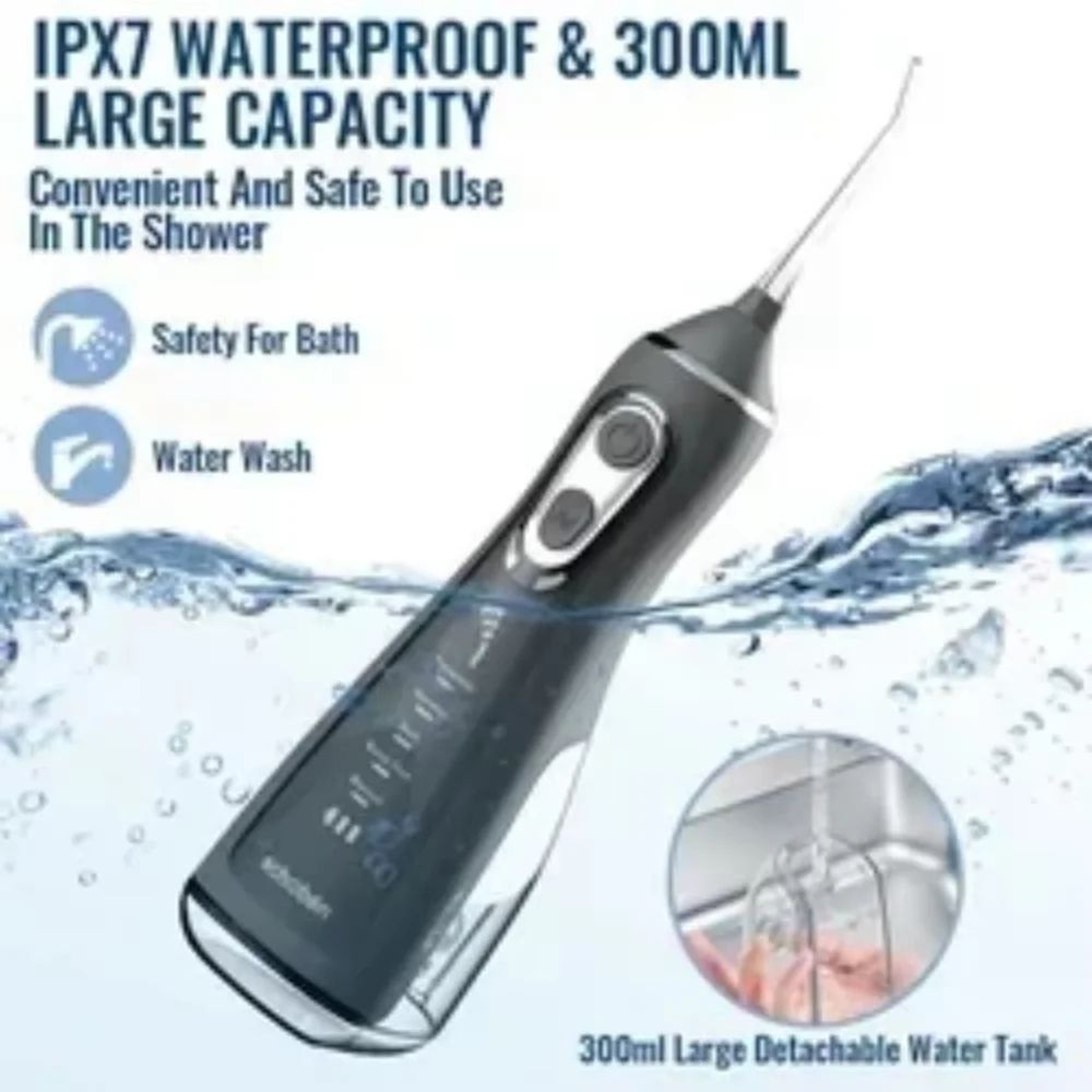 Portable Intelligent Water Flosser Electric Oral Irrigator  5Speed Adjustable Waterproof Teeth Clea 2