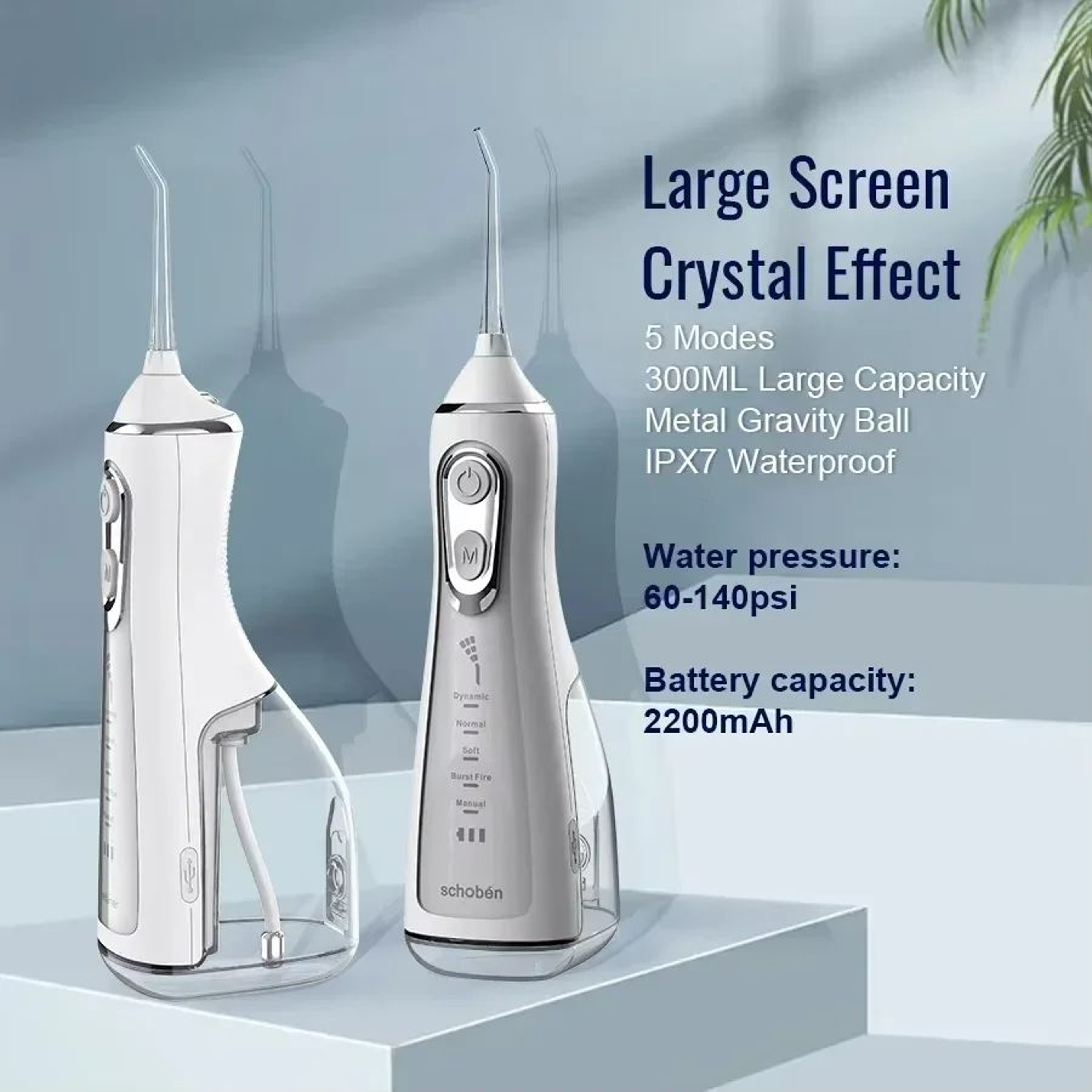 Portable Intelligent Water Flosser Electric Oral Irrigator  5Speed Adjustable Waterproof Teeth Clea 3