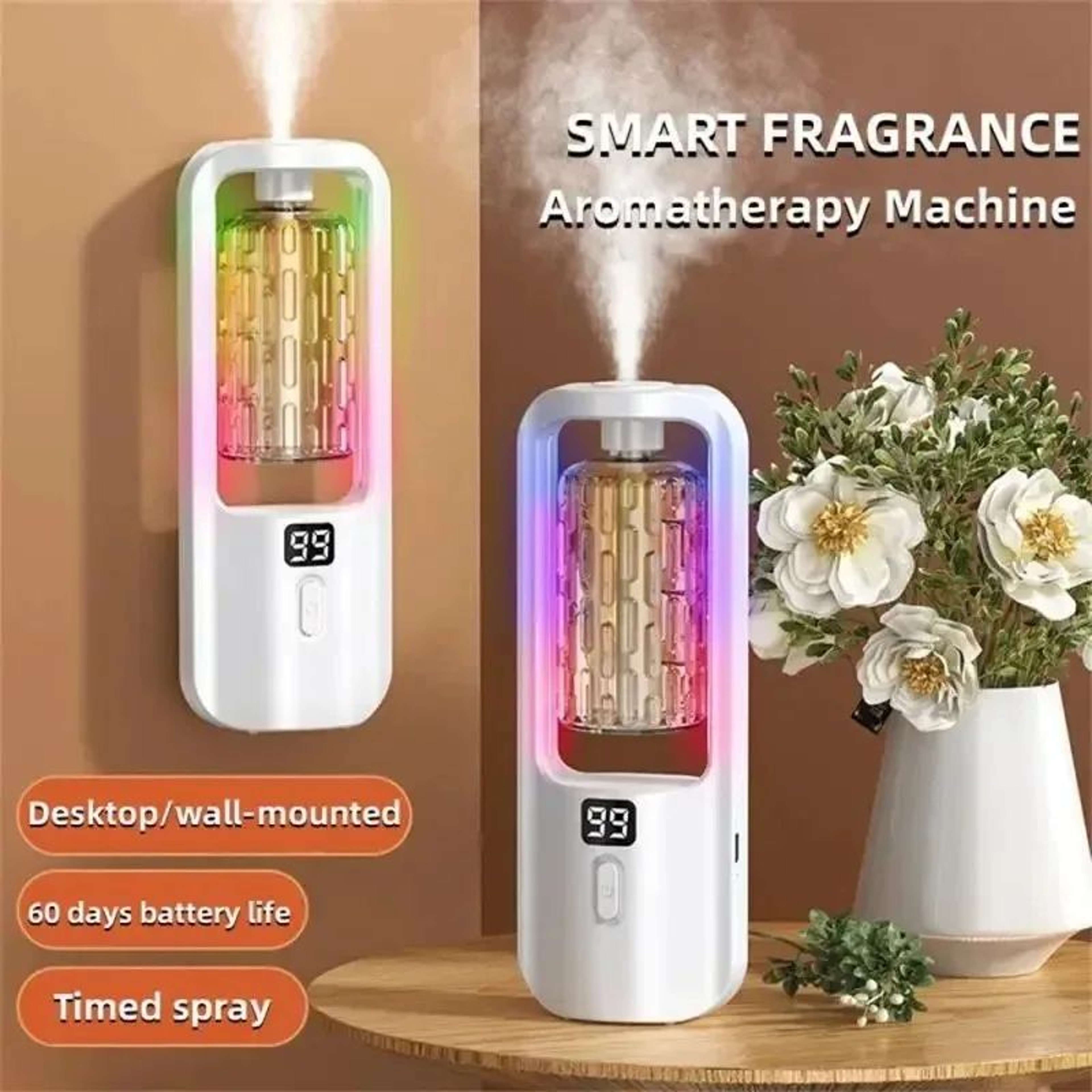 Smart Automatic Aromatherapy Machine  MultiMode Perfume Diffuser Mini Oil Diffuser With 5Level Adju 2