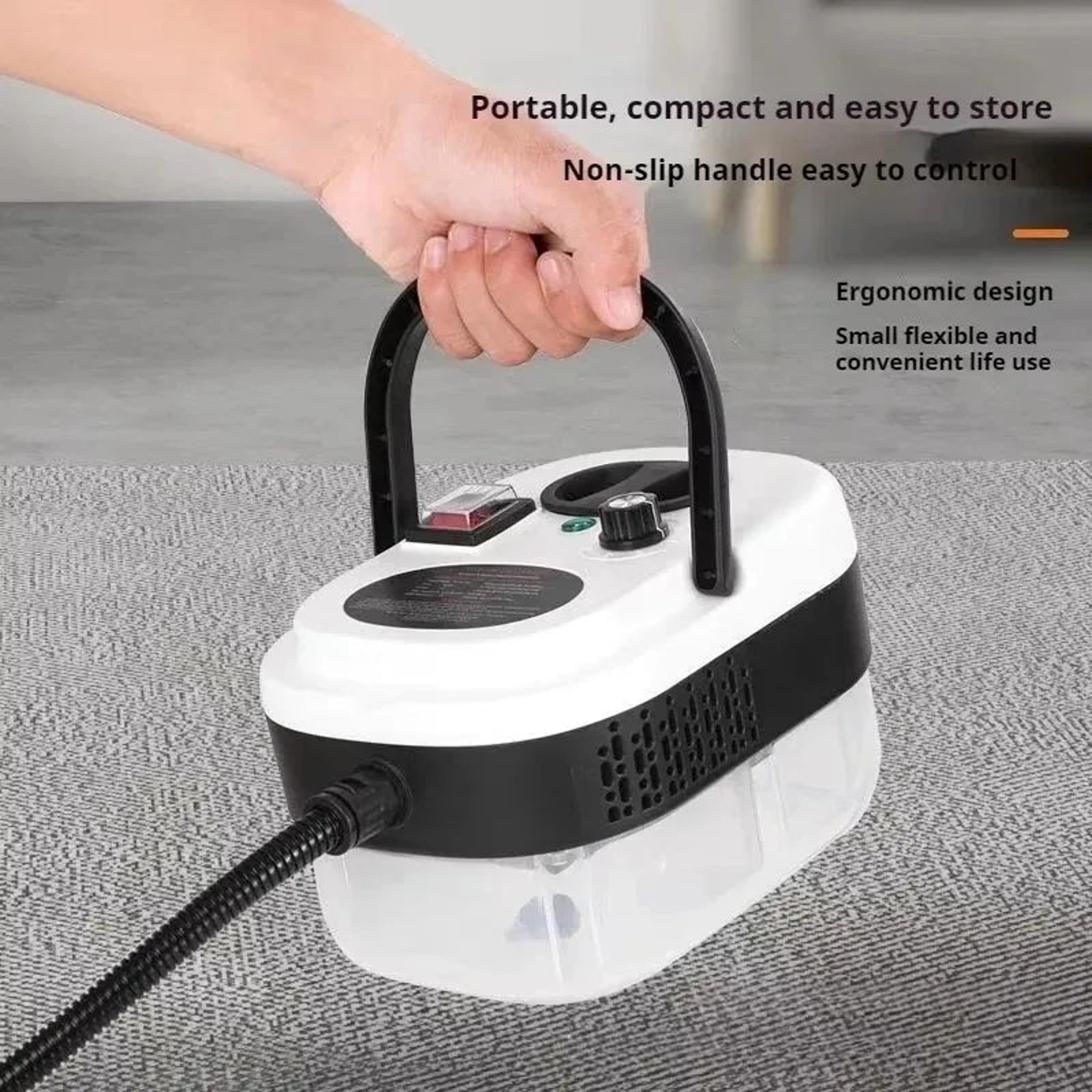 2500W HighPower Handheld Steam Cleaner  Portable HighTemperature Grease  Oil Dirt Remover For Kitch 1