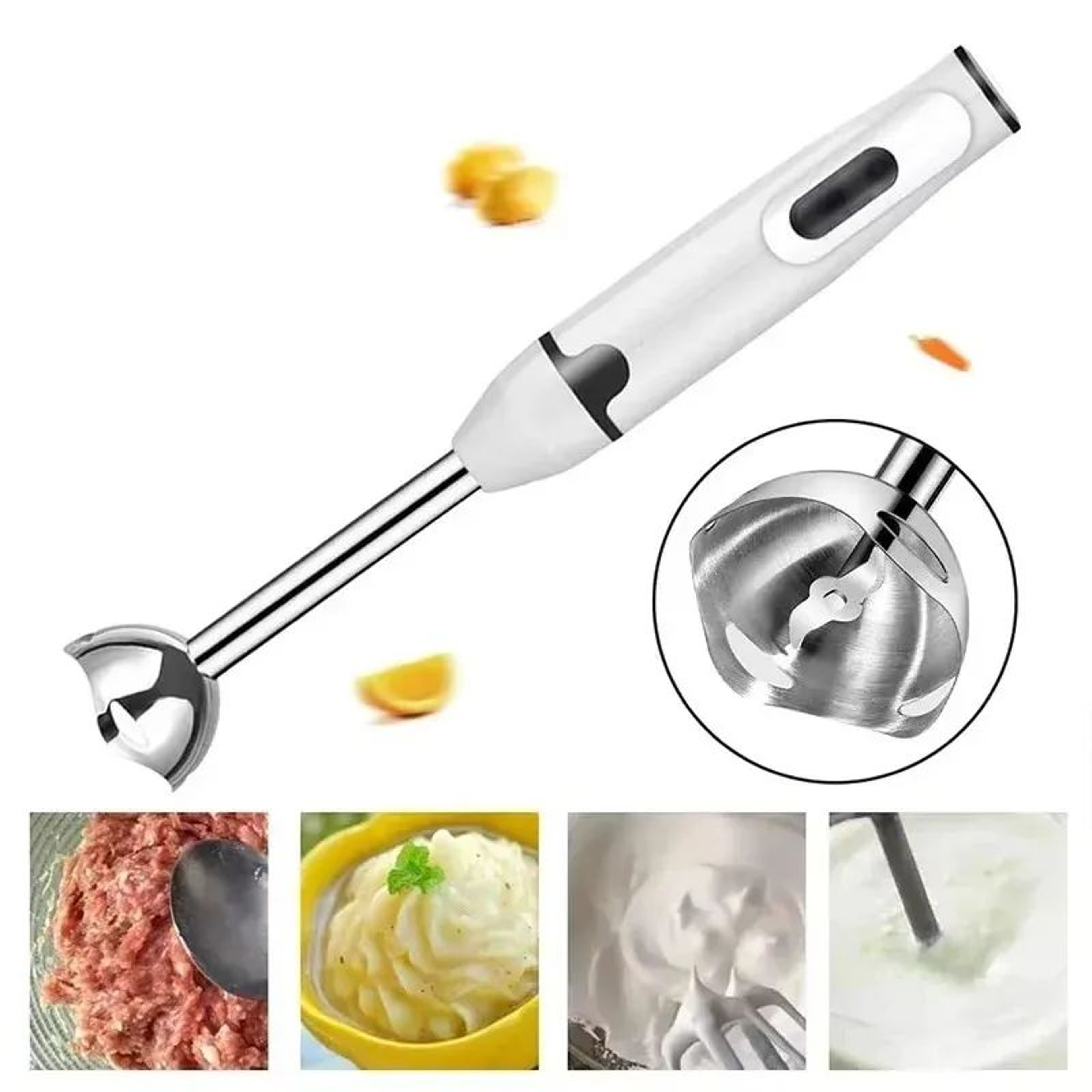Immersion Stick Mixer Electric Handheld Blender  Portable Vegetable  Meat Grinder For Smoothies Sou 2