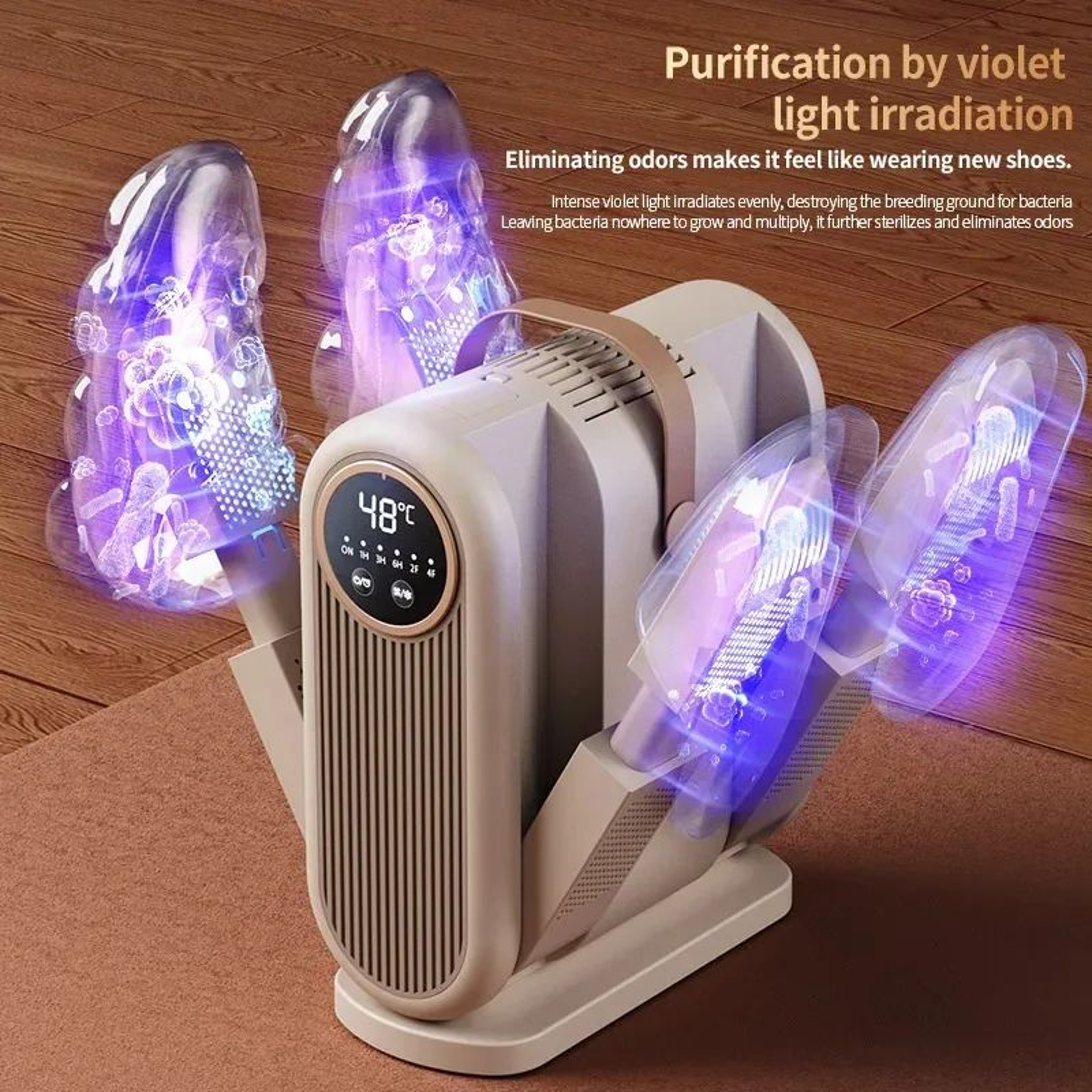 4Arms Foldable Shoe Dryer  Electric Shoe Dehumidifier  Boots Warmer With Timer Control 1