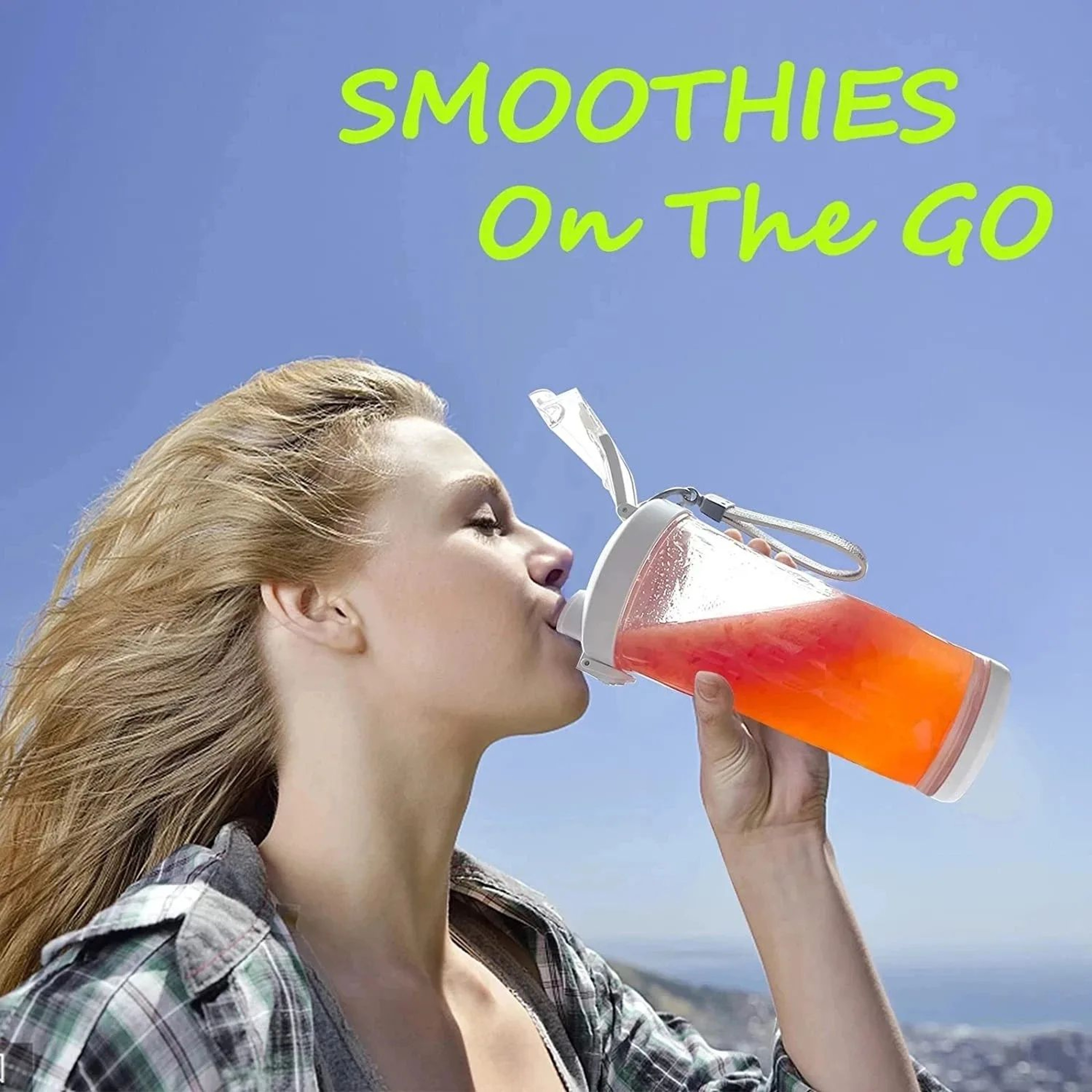 Portable Electric Fruit Juicer Blender USB Rechargeable  203 Fl Oz MultiFunctional Smoothie Mixer W 4