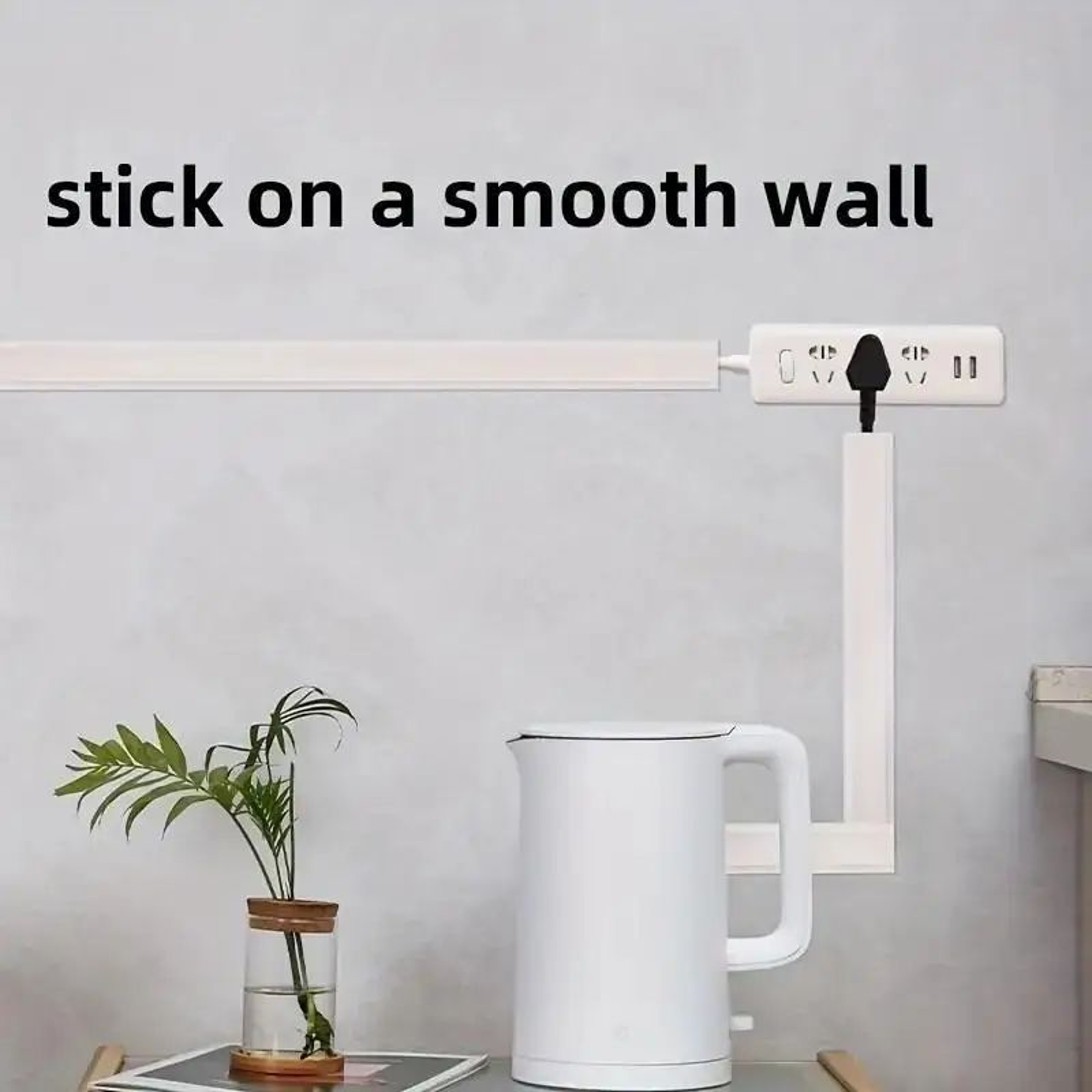 Paintable Cable Hider Wall Raceway  Wire Cord Cover  TV Cable Concealer For Clean Wall Cable Manage 4