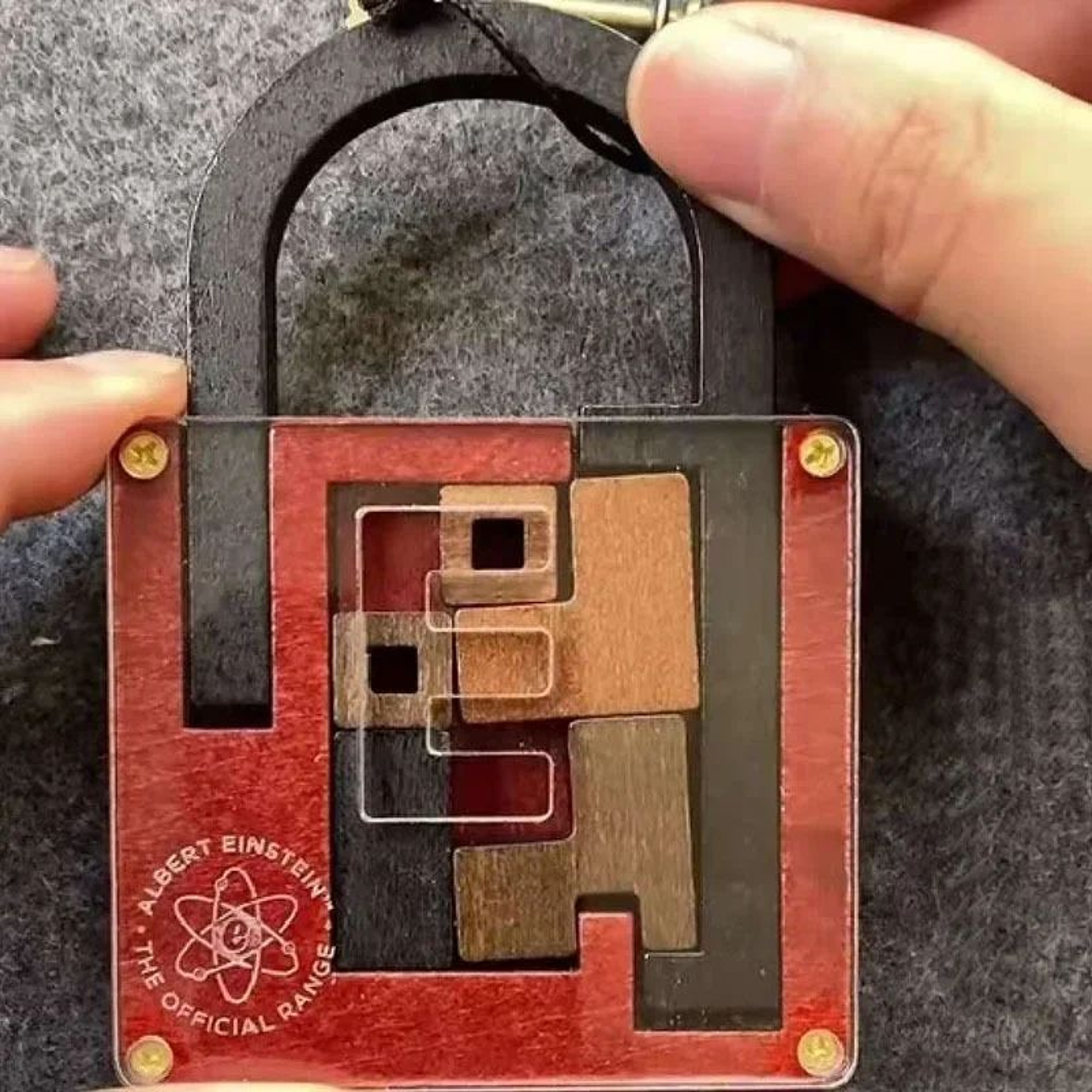 Classic Wooden Brainteaser Puzzle  IQ Lock Challenge Game For Kids Cognitive Development 4