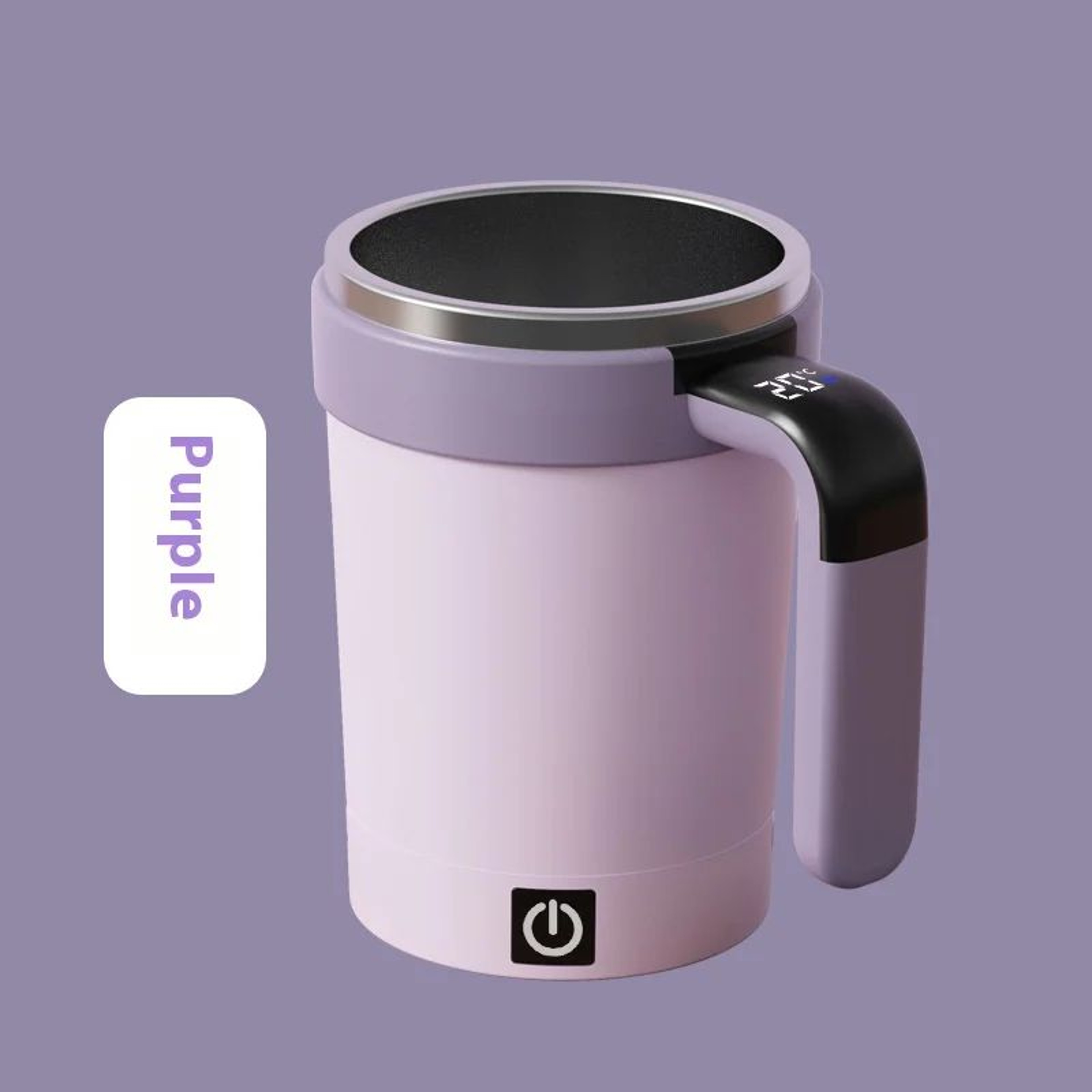 Smart SelfStirring Temperature Display Mug  USB Rechargeable Magnetic Coffee  Protein Mixer Cup 13  8