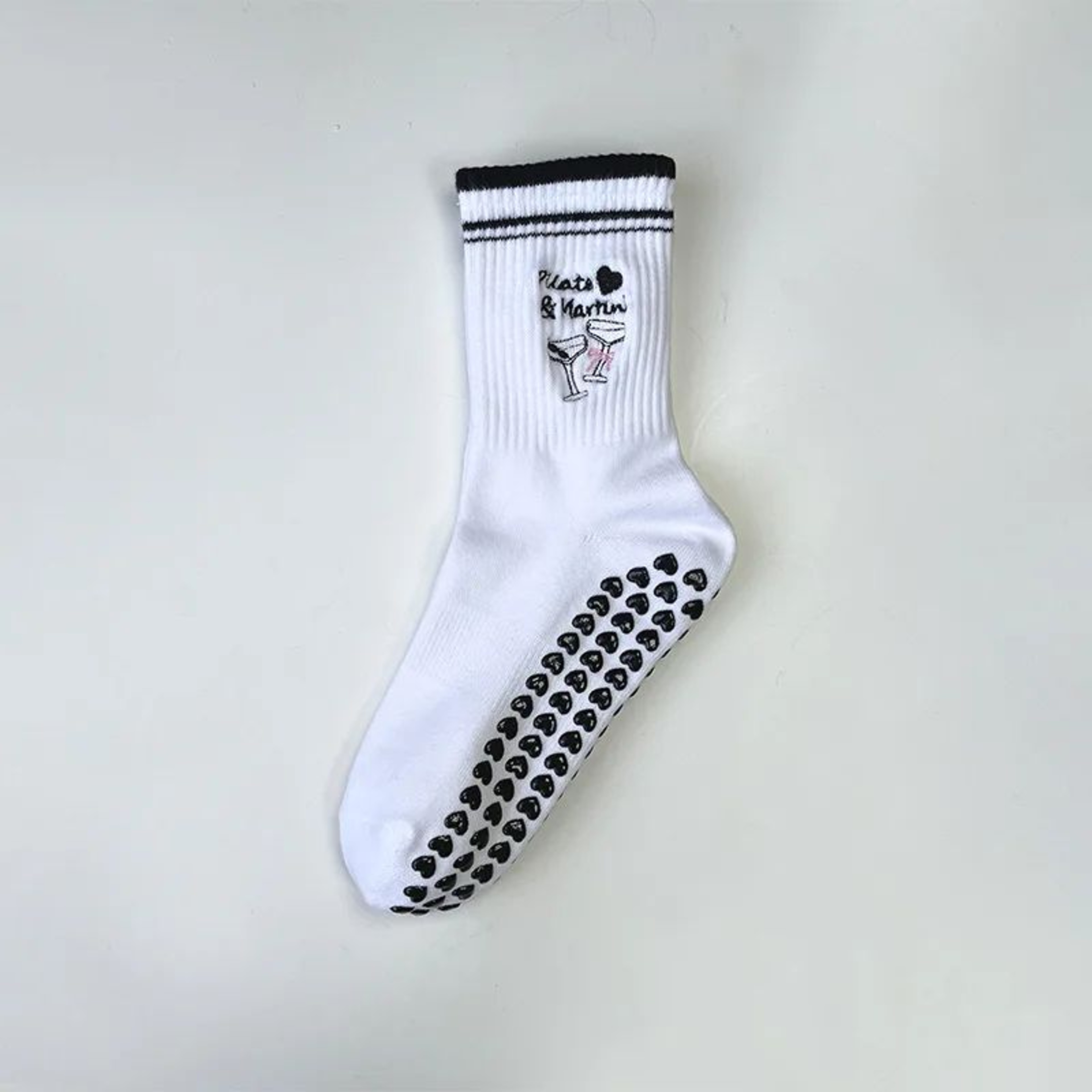 Womens Knitted Embroidered NonSlip Yoga Socks EU 3643  Silicone Grip Pilates  Fitness MidCalf Socks 7
