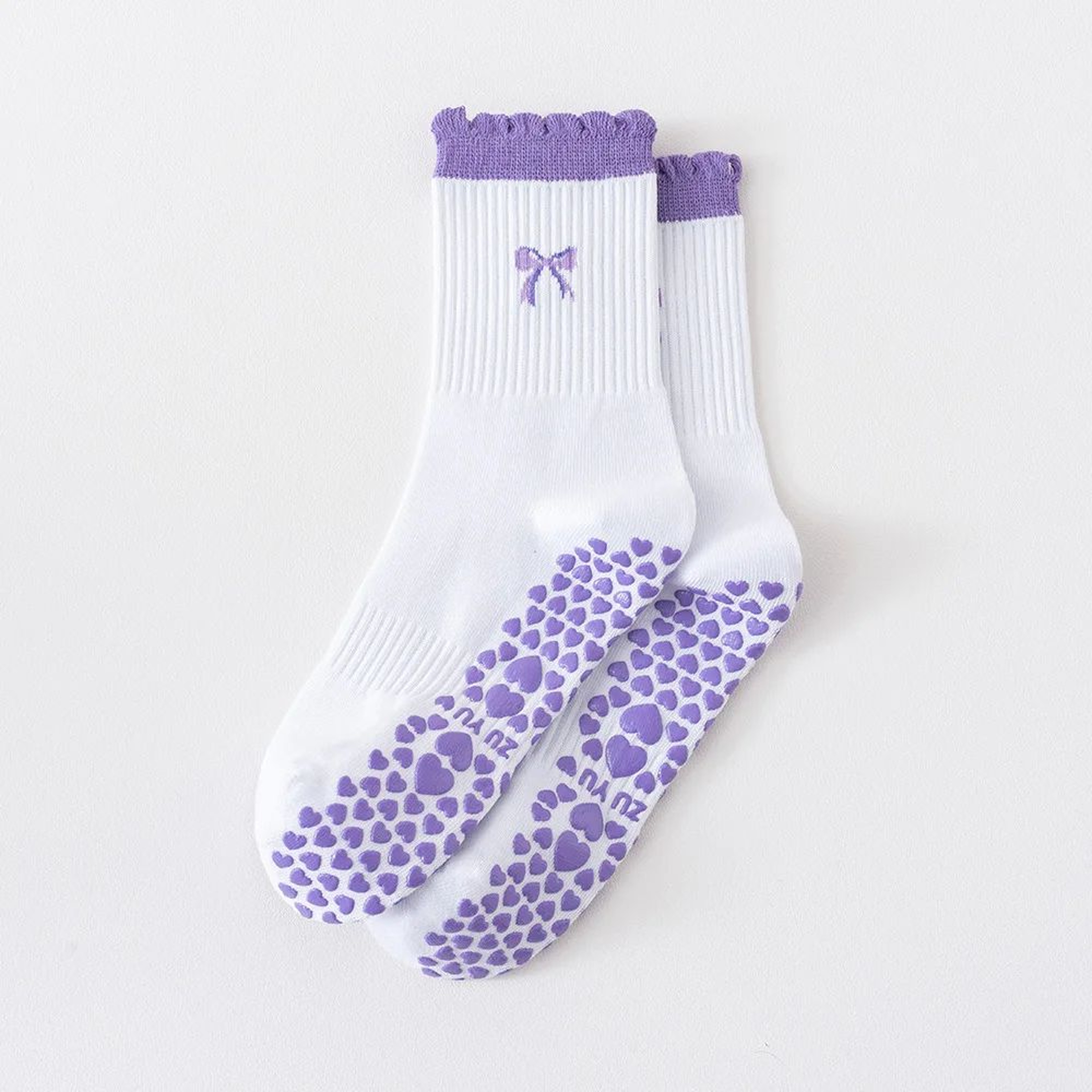 Womens Knitted Embroidered NonSlip Yoga Socks EU 3643  Silicone Grip Pilates  Fitness MidCalf Socks 23