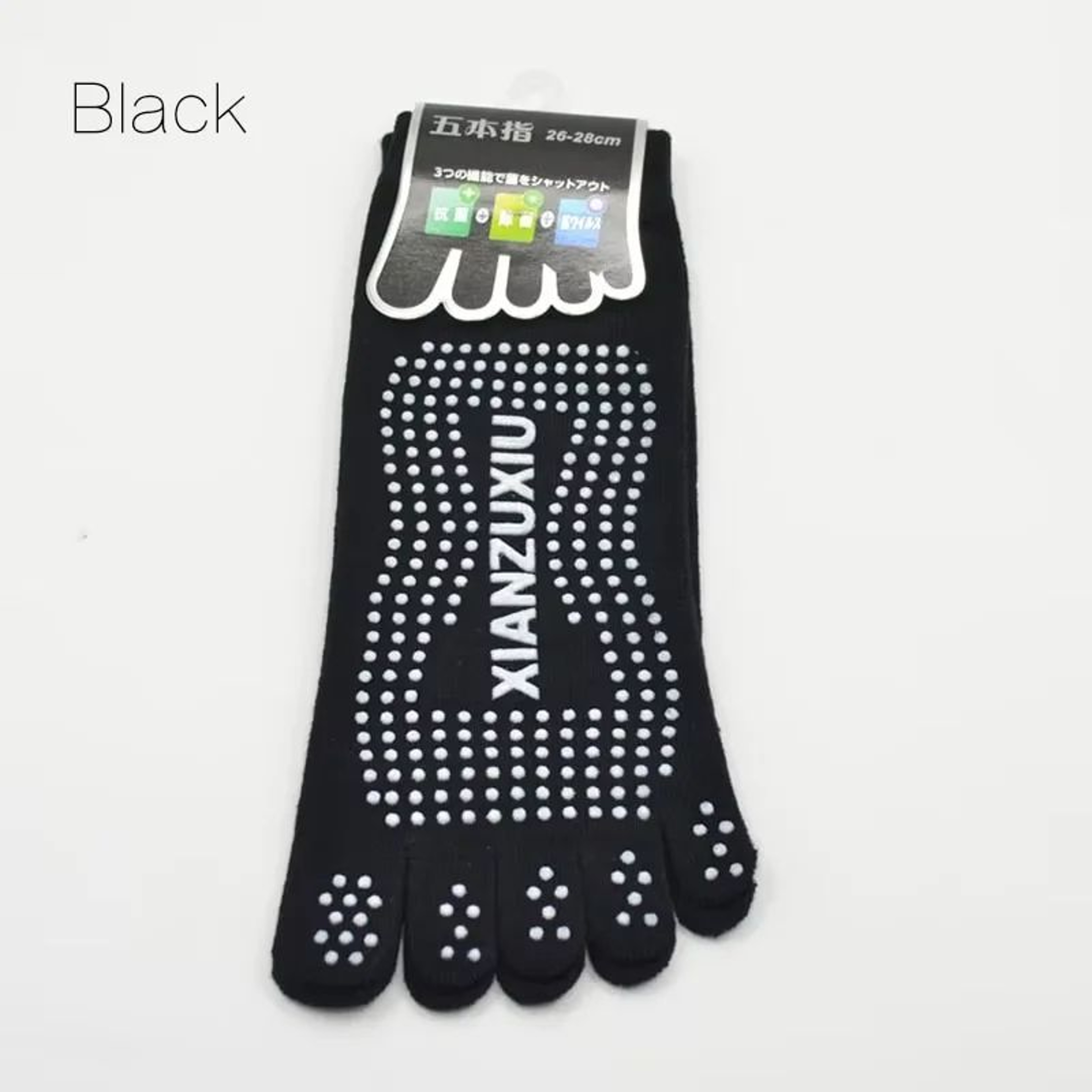 Mens Cotton FiveToe NonSlip Pilates Socks  Breathable Grip Yoga  Sports Massage Socks Free Size 394 7