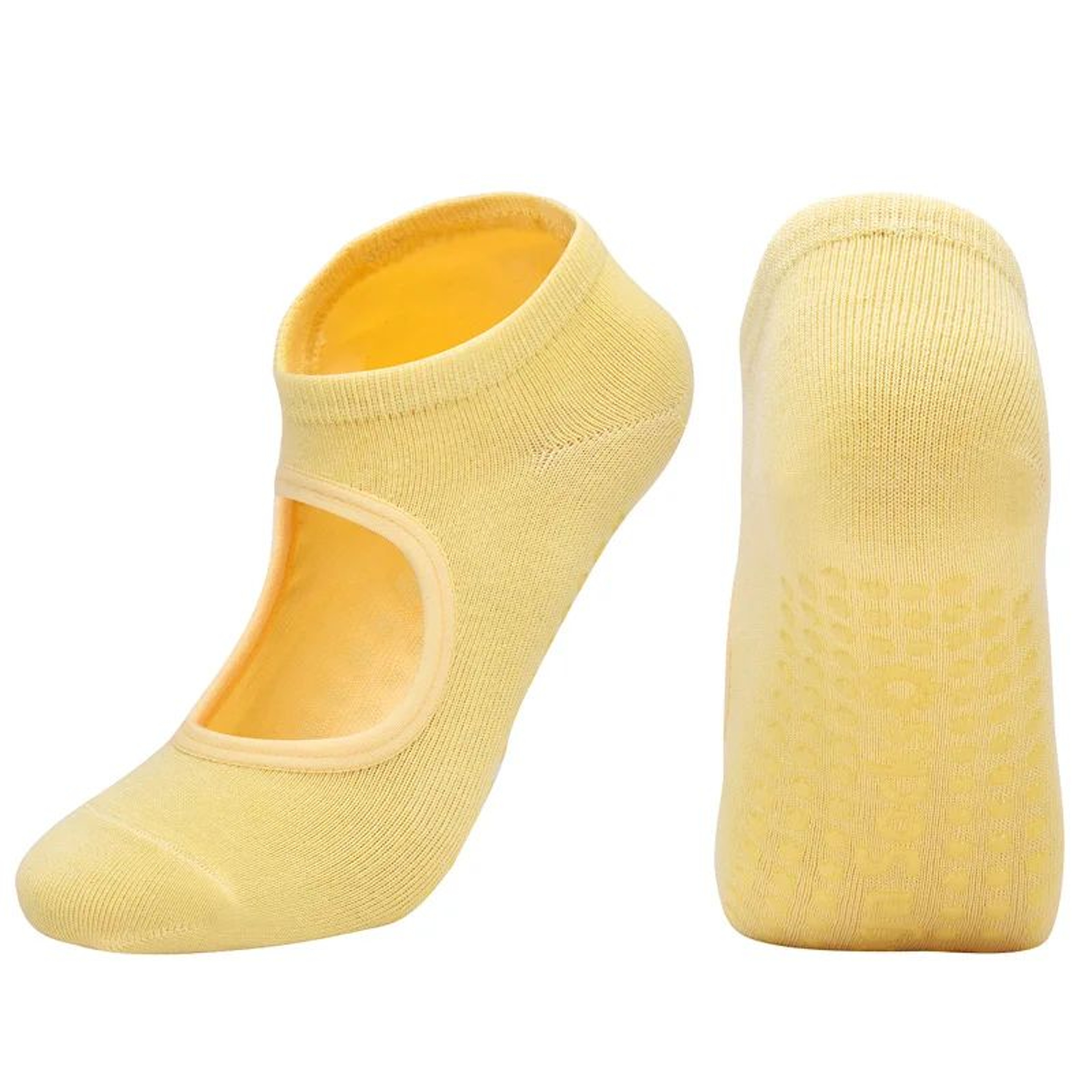 Customized Womens Backless AntiSlip Pilates Socks  Breathable Cotton 5Toe Yoga  Ballet Fitness Grip 17
