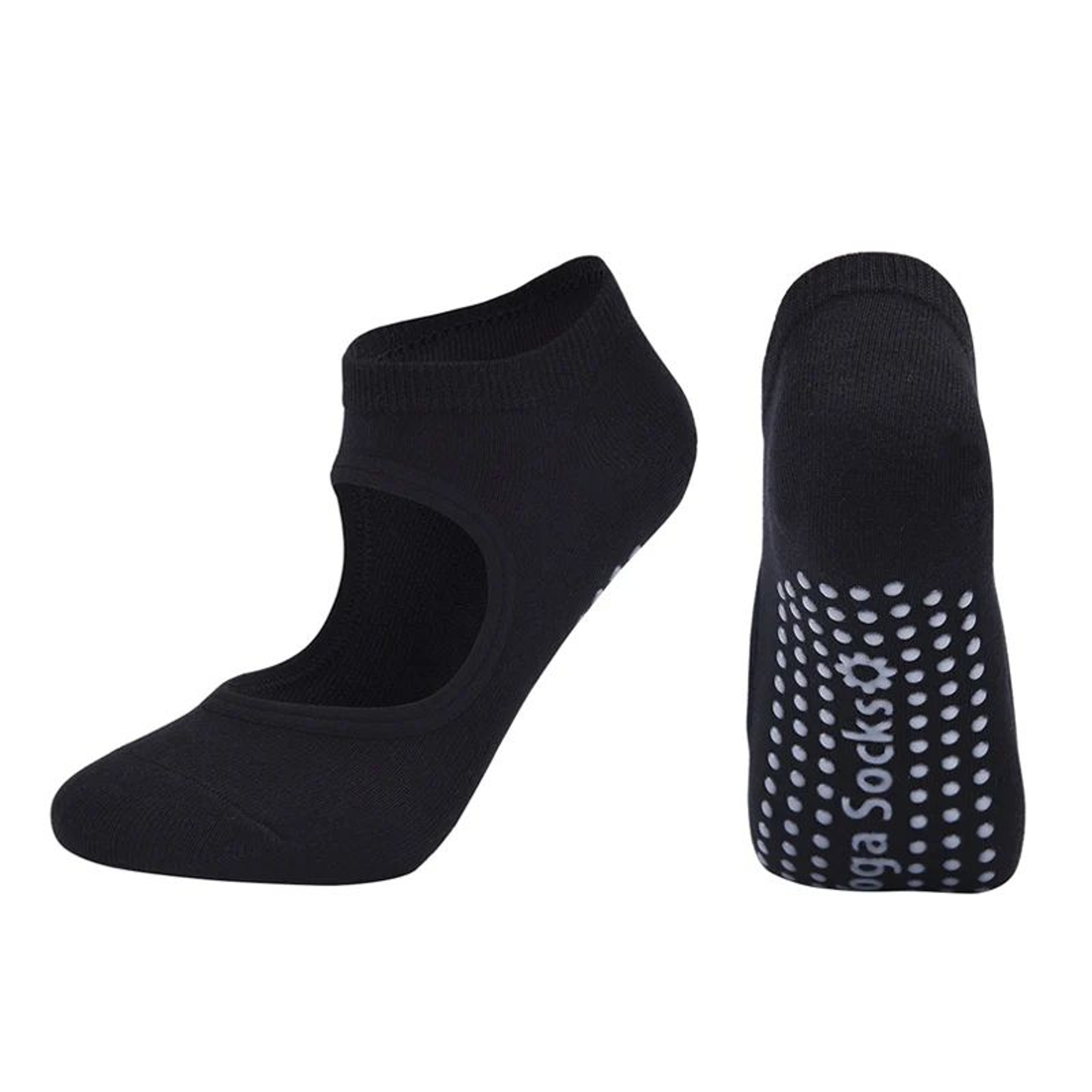 Customized Womens Backless AntiSlip Pilates Socks  Breathable Cotton 5Toe Yoga  Ballet Fitness Grip 21