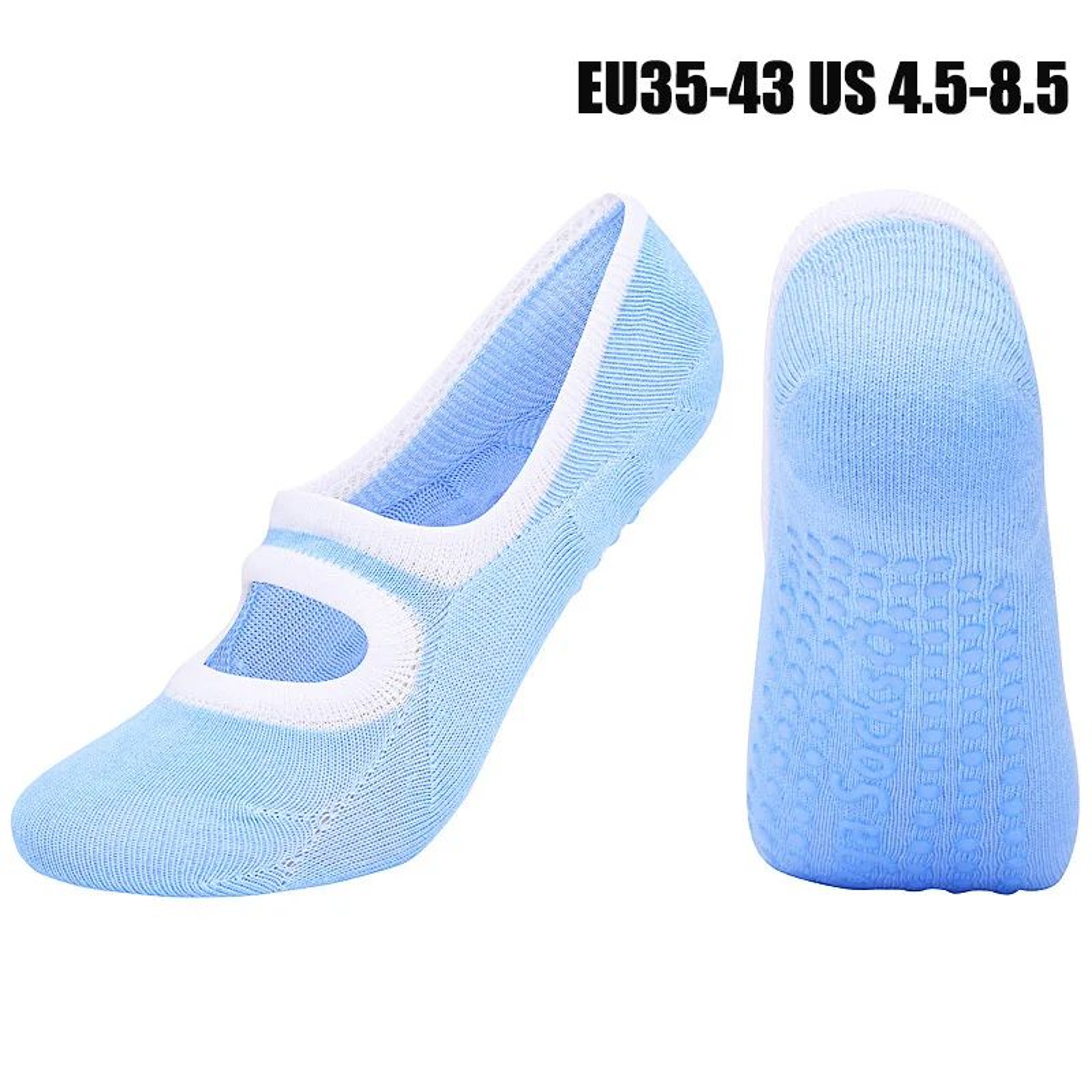 Customized Womens Backless AntiSlip Pilates Socks  Breathable Cotton 5Toe Yoga  Ballet Fitness Grip 24
