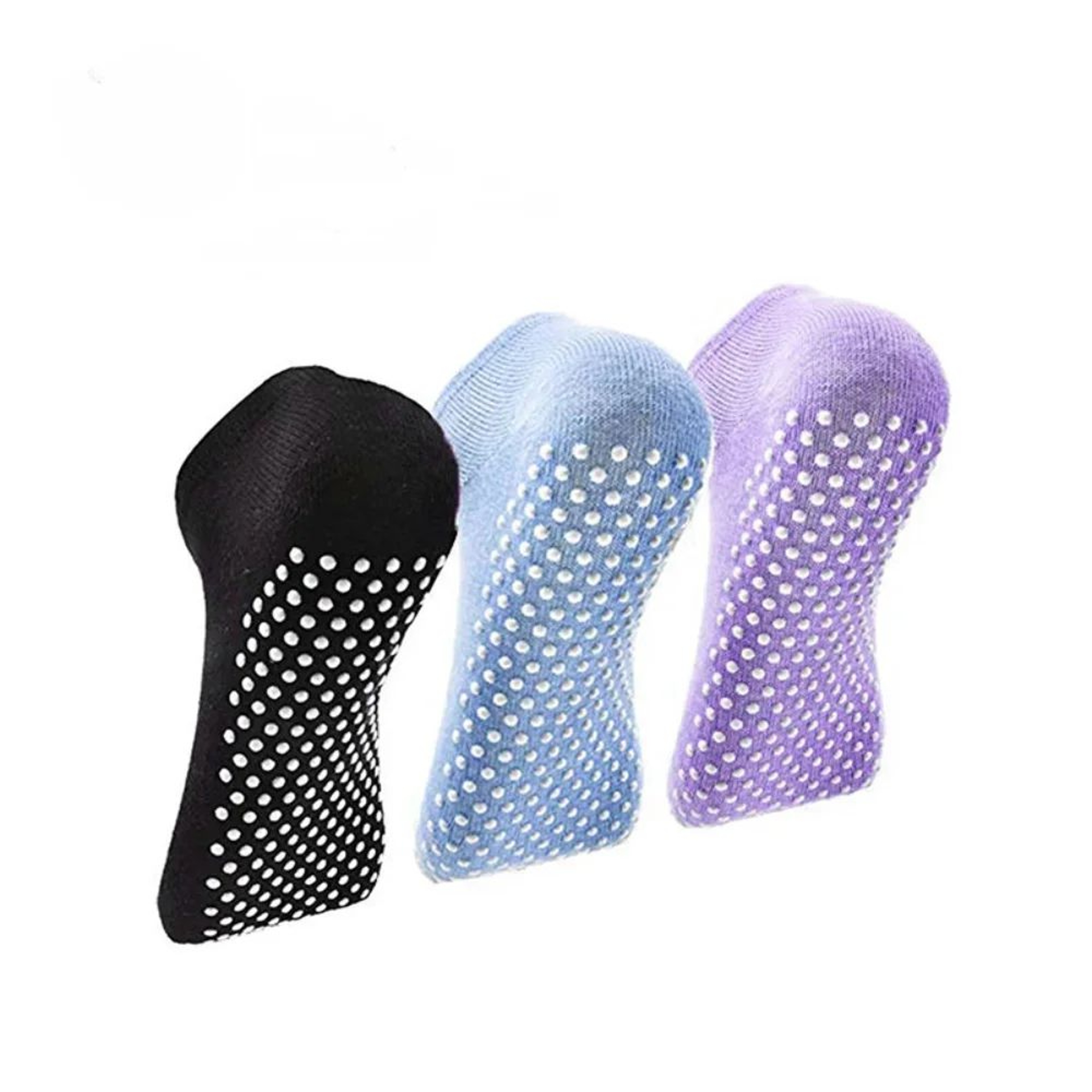 Womens Cotton AntiSlip Trampoline  Yoga Socks  Breathable Short Elastic Grip Sports Socks EU 3339 0