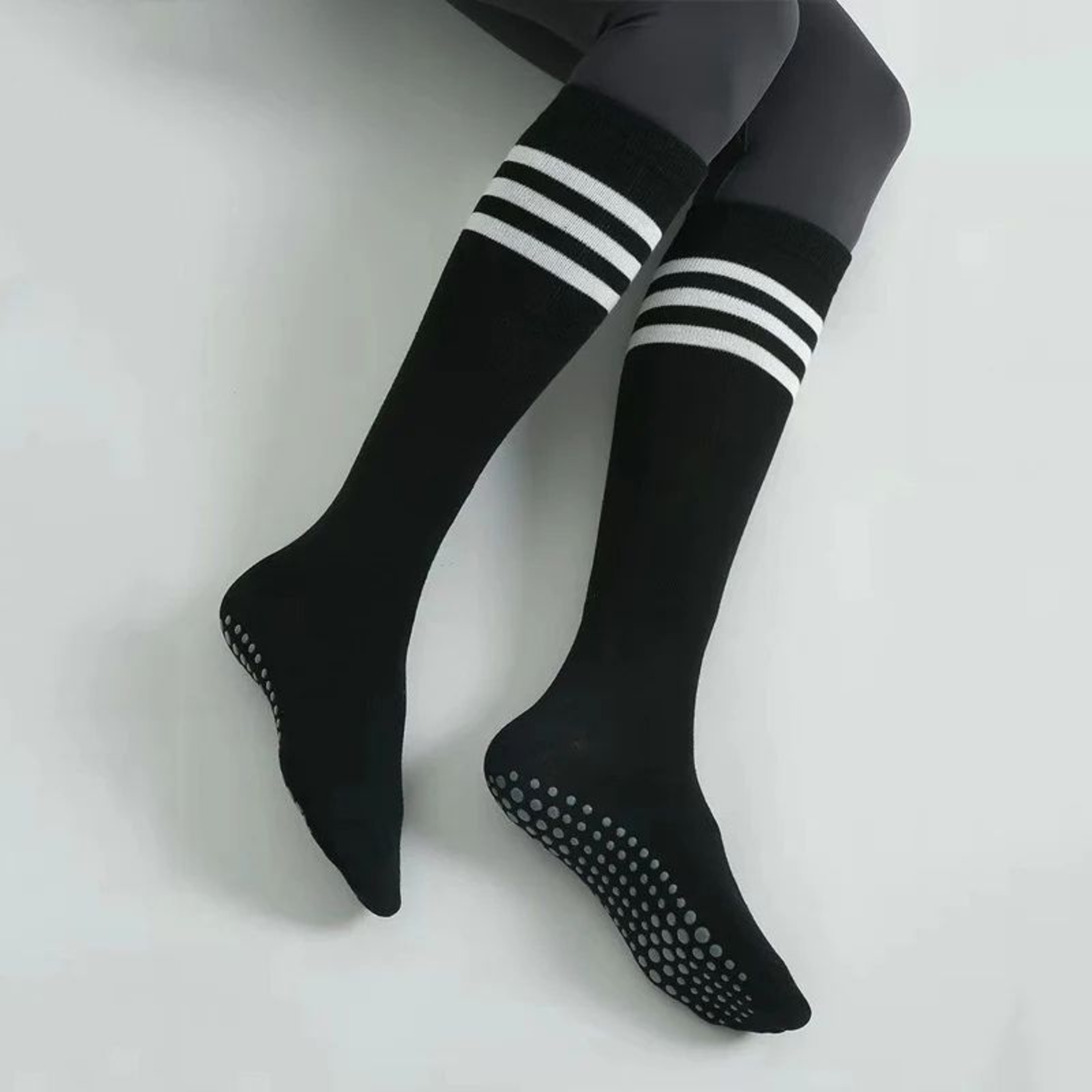 Autumn Winter Womens AntiSlip Cotton Yoga Socks  MidCalf Terry Pilates  Ballet Grip Fitness Socks 0