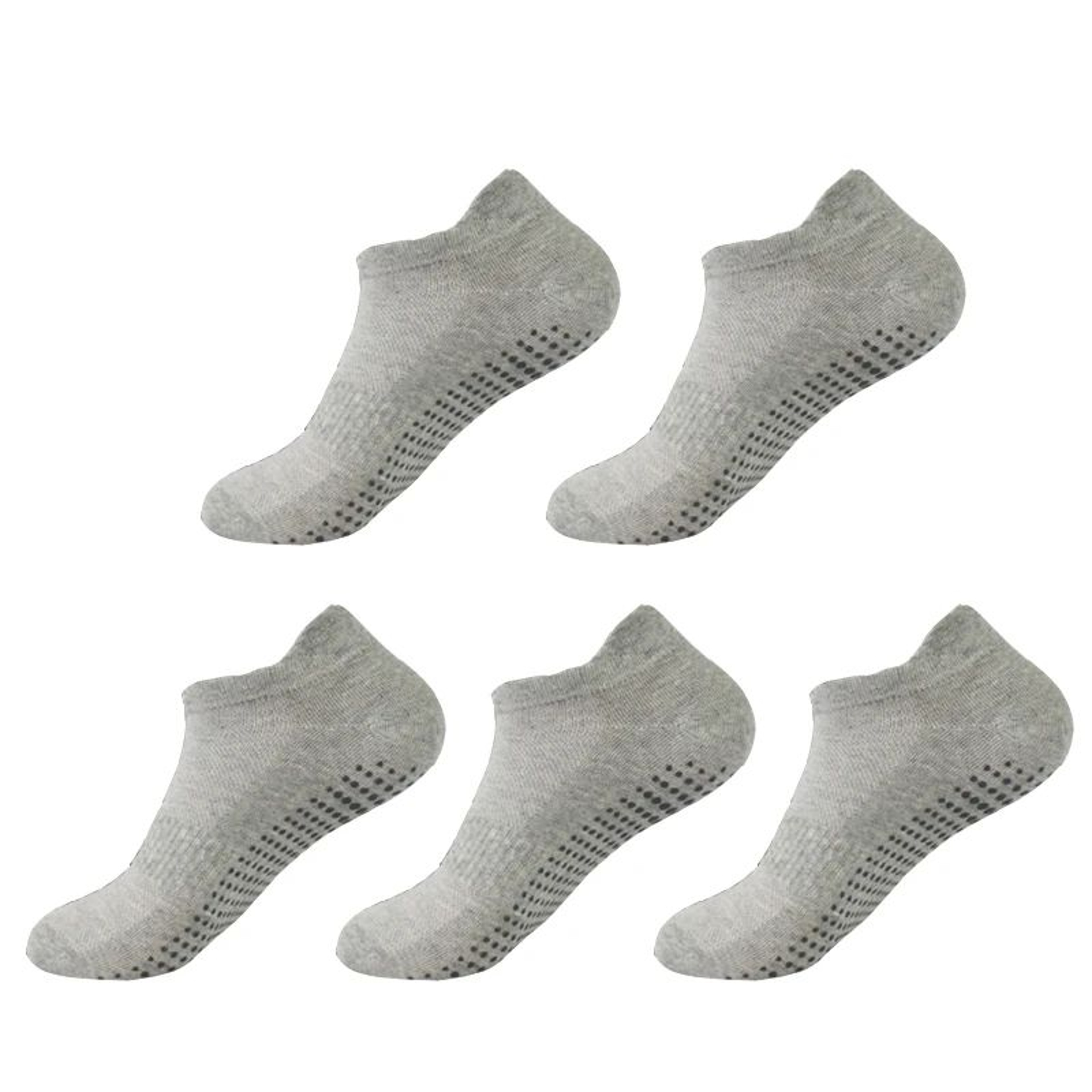 5 Pairs Womens NonSlip Yoga Socks  Cotton Breathable LowCut Pilates  Dance Grip Socks 7