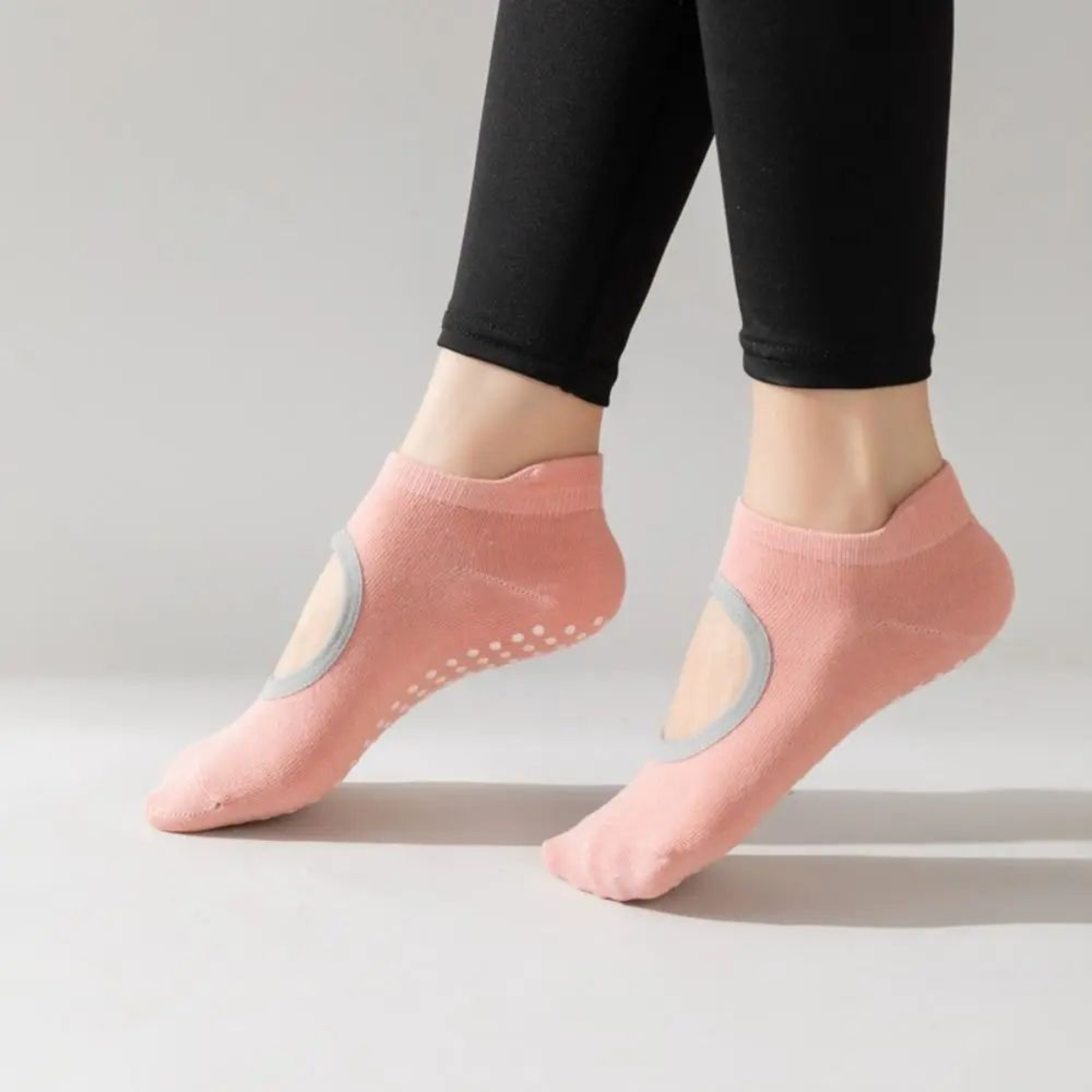 Professional Backless NonSlip Yoga Socks  Silicone Grip Breathable Pilates Fitness Socks For Women 11