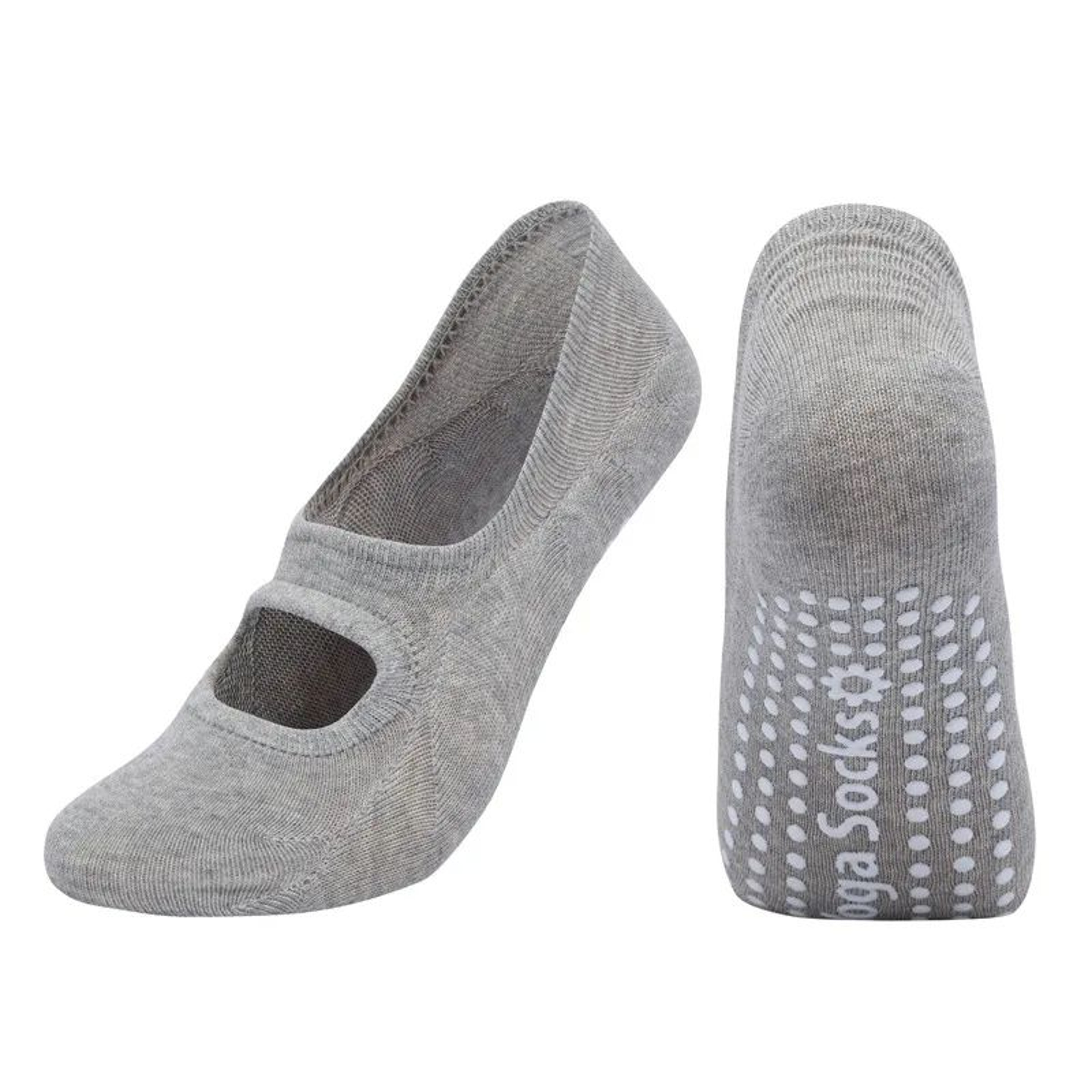Womens Backless NonSlip Yoga Socks  Cotton Invisible Pilates  Dance Grip Floor Socks 7