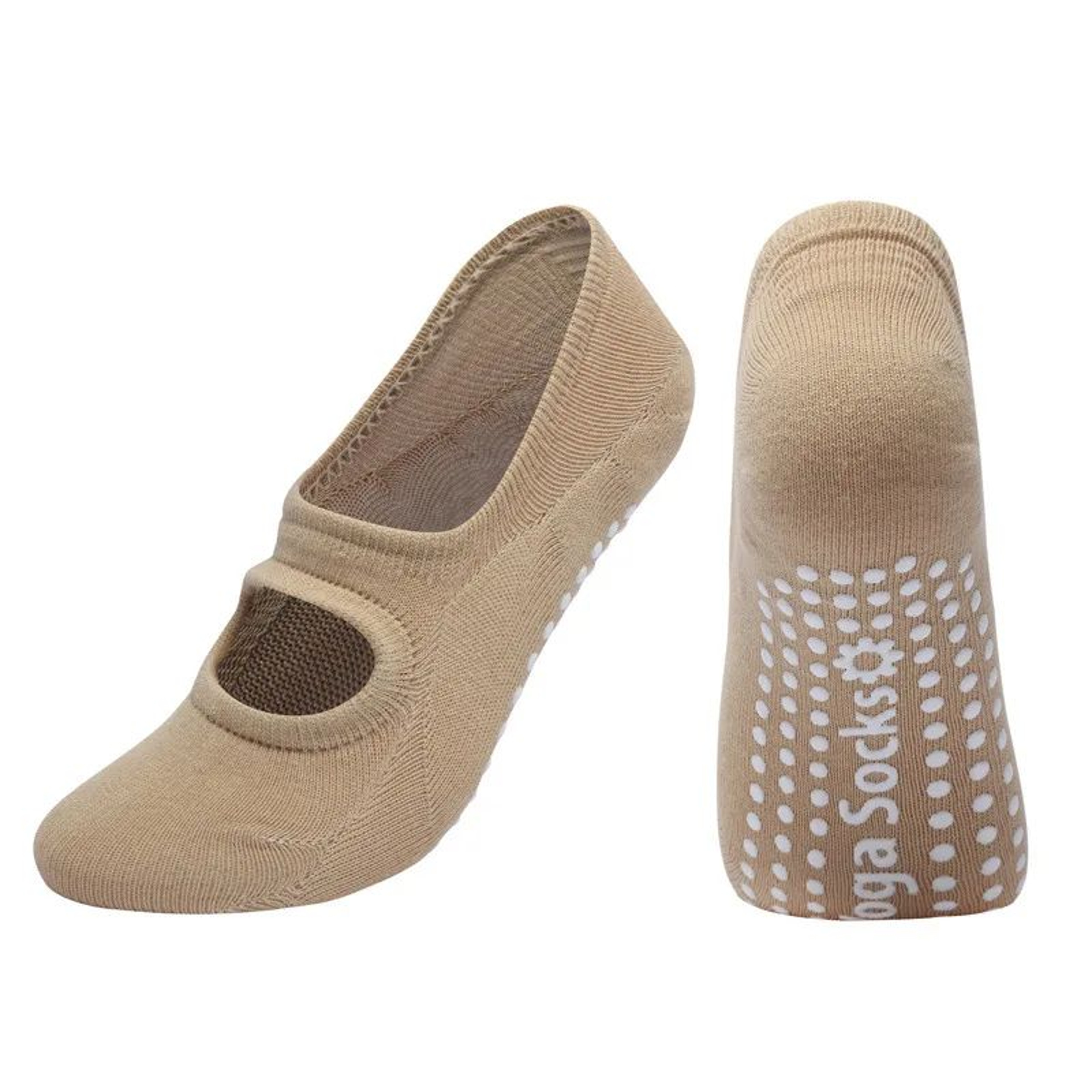 Womens Backless NonSlip Yoga Socks  Cotton Invisible Pilates  Dance Grip Floor Socks 8
