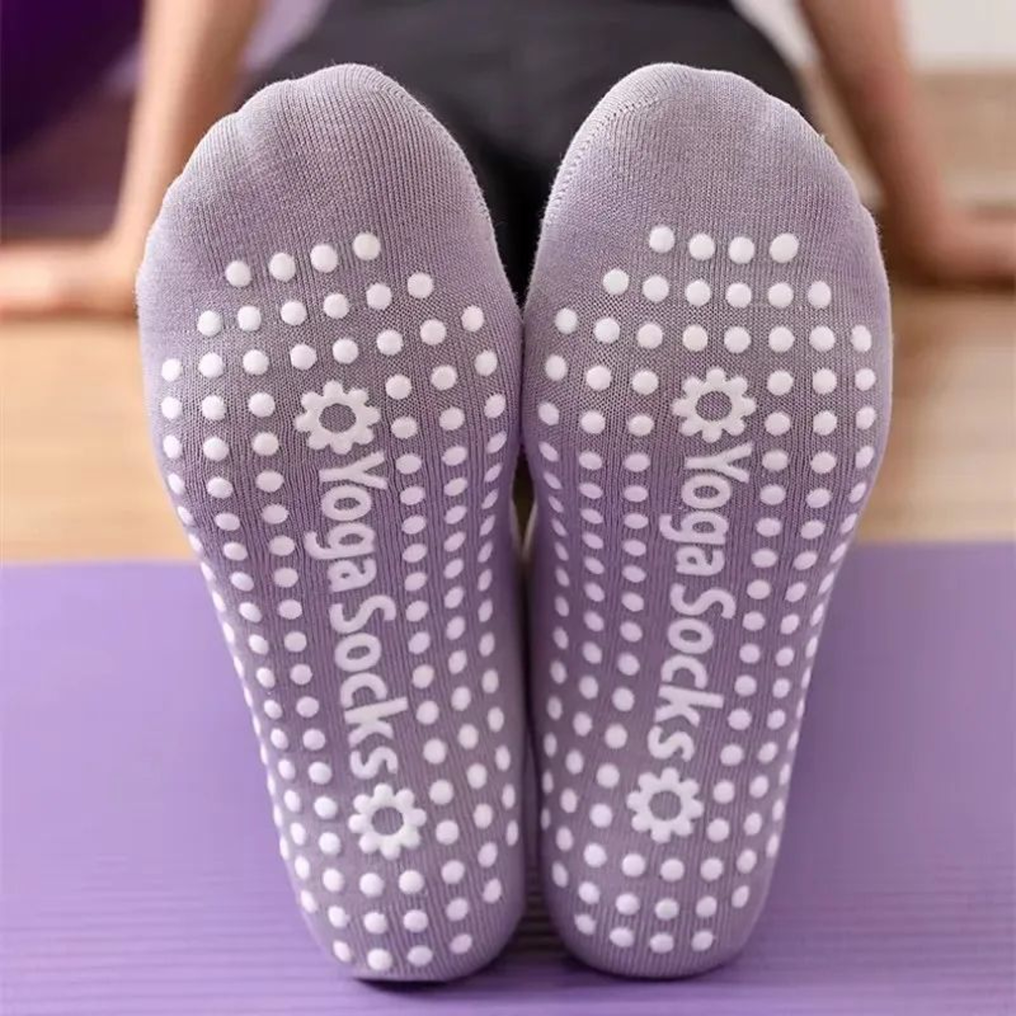 Womens Terry Cotton NonSlip Yoga Socks  Breathable Bandage Pilates  Ballet Grip Fitness Socks 1