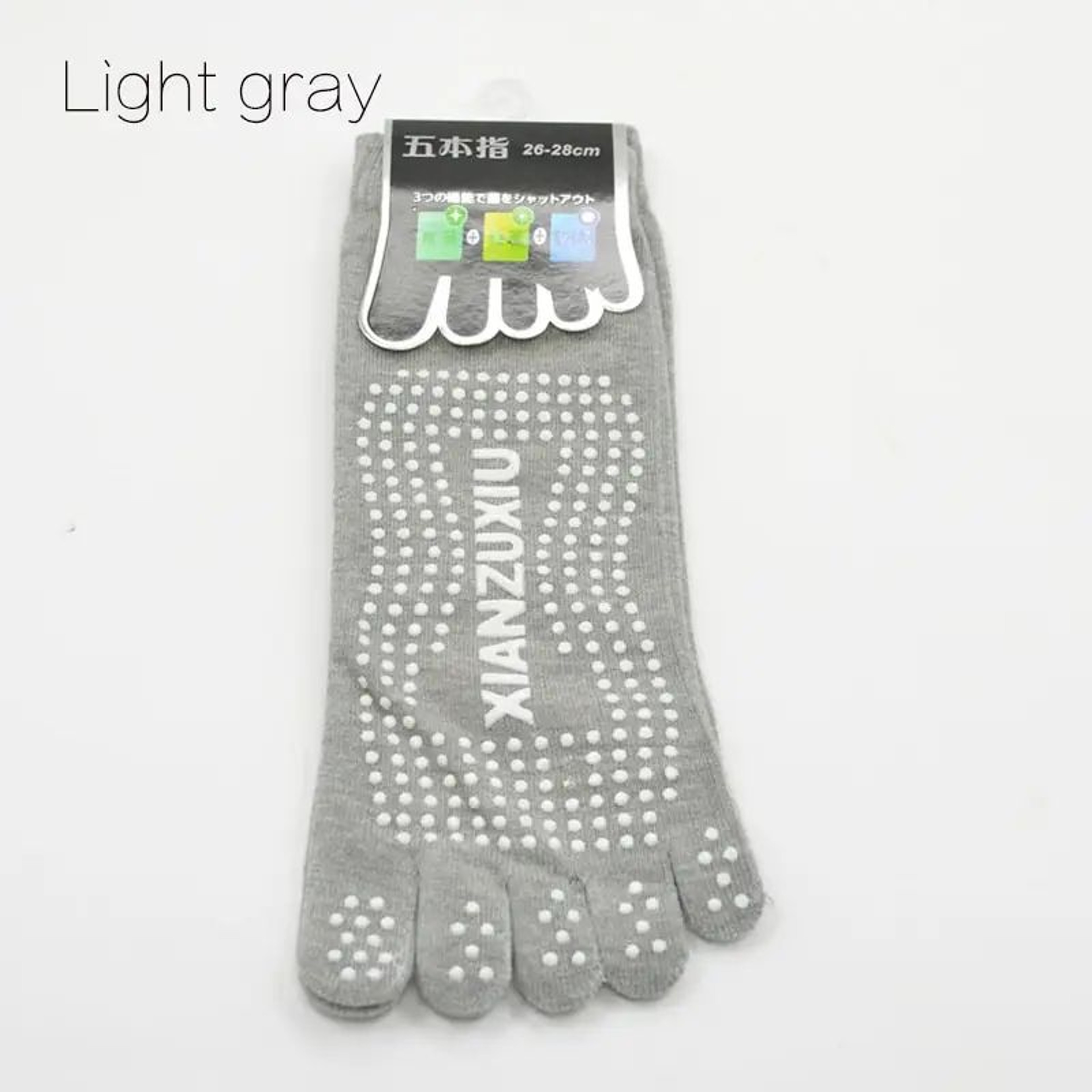 Mens Cotton FiveToe NonSlip Pilates Socks  Breathable Massage Yoga  Sports Grip Socks 10