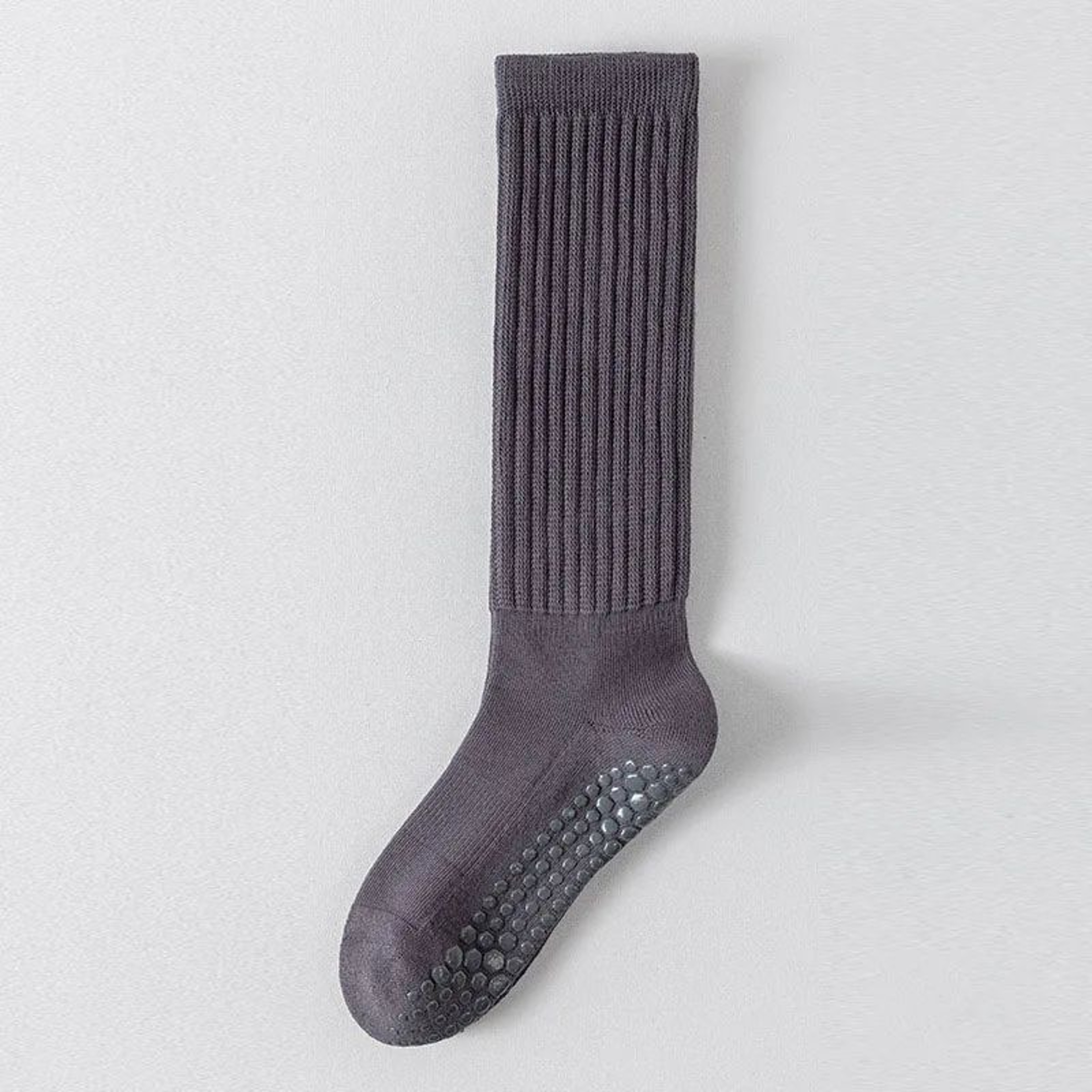 Womens KneeHigh NonSlip Yoga Socks  Terry Grip Pilates Slouch Socks With Silicone Dots 9