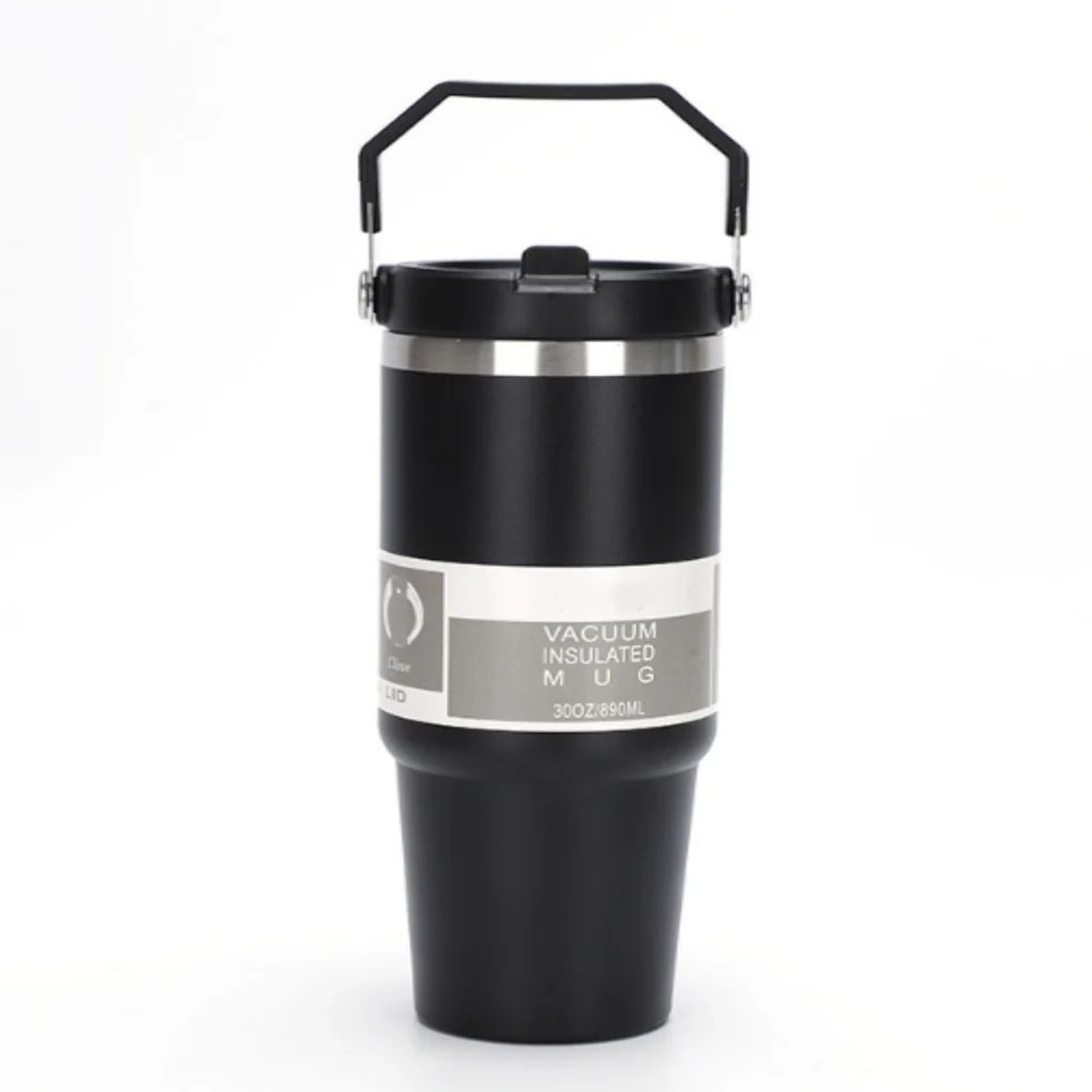 Stainless Steel Insulated Car Tumbler With Handle  Straw  Double Wall Vacuum Travel Water Bottle 5