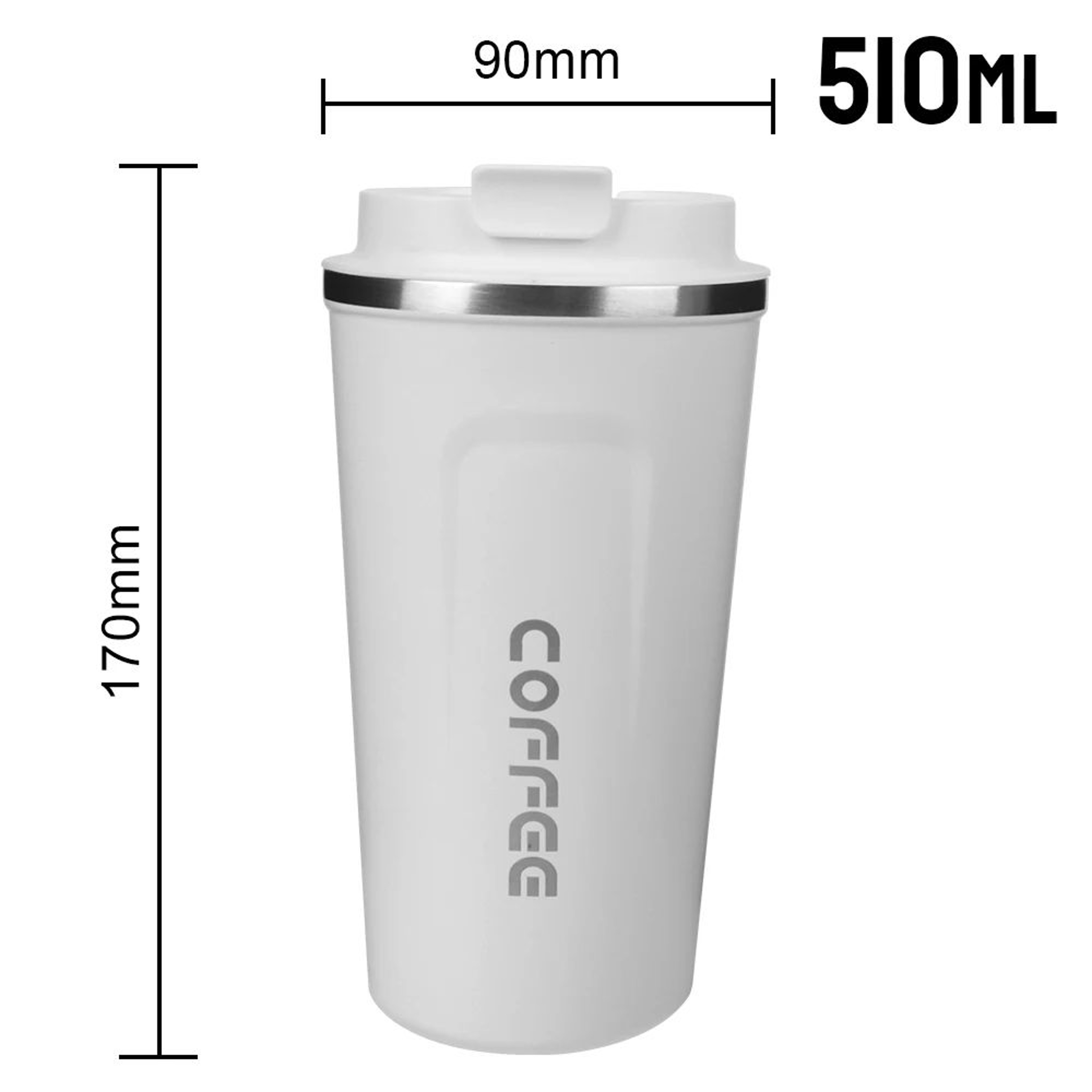 Thermo Cafe Double Wall Stainless Steel Travel Mug  Leakproof Coffee Thermos Cup 11