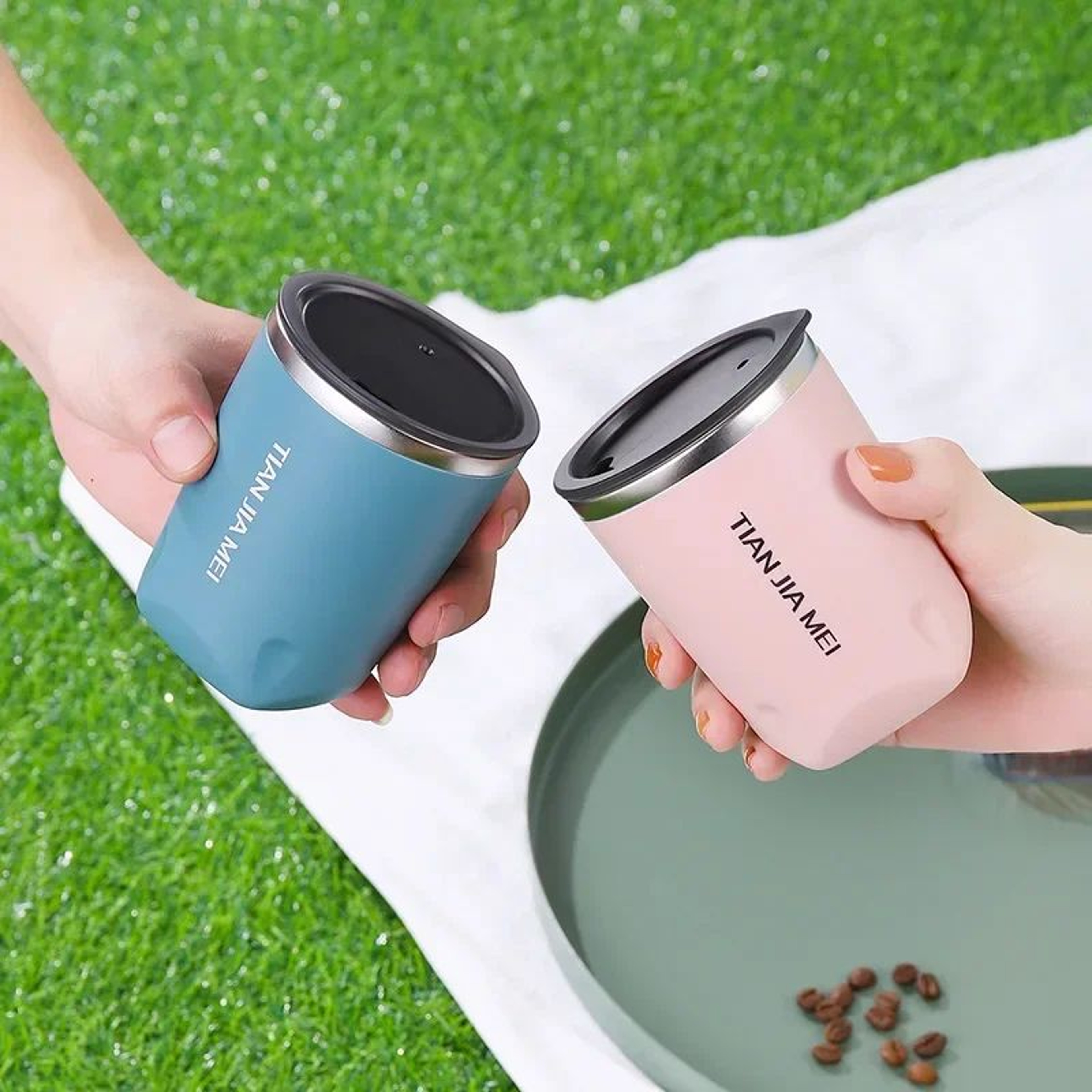 Stainless Steel Insulated Thermos Cup  Portable Leakproof Coffee  Milk Travel Mug 1
