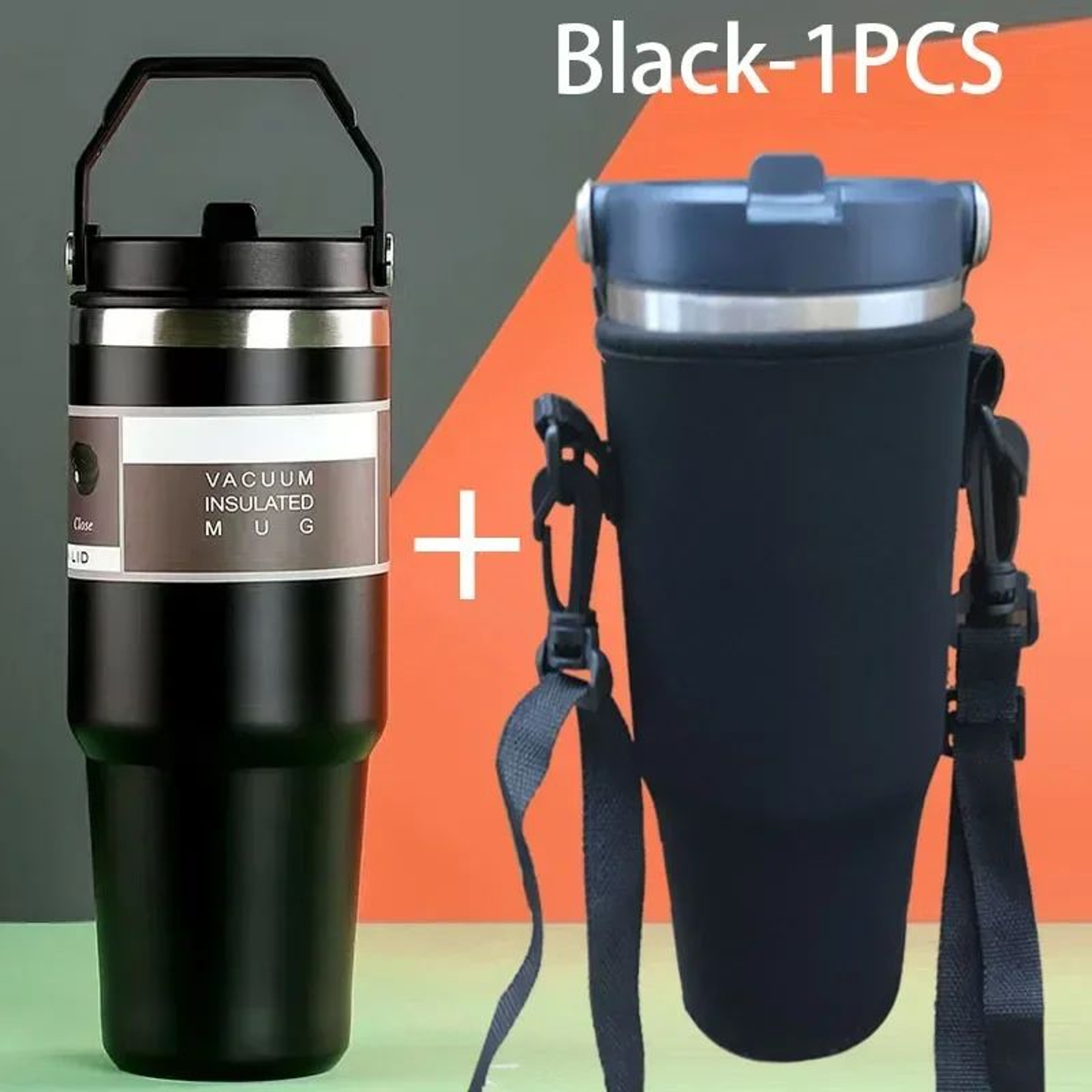 20oz30oz Stainless Steel Thermal Water Bottle With Straw  Vacuum Insulated Car Coffee Tumbler Hot   11