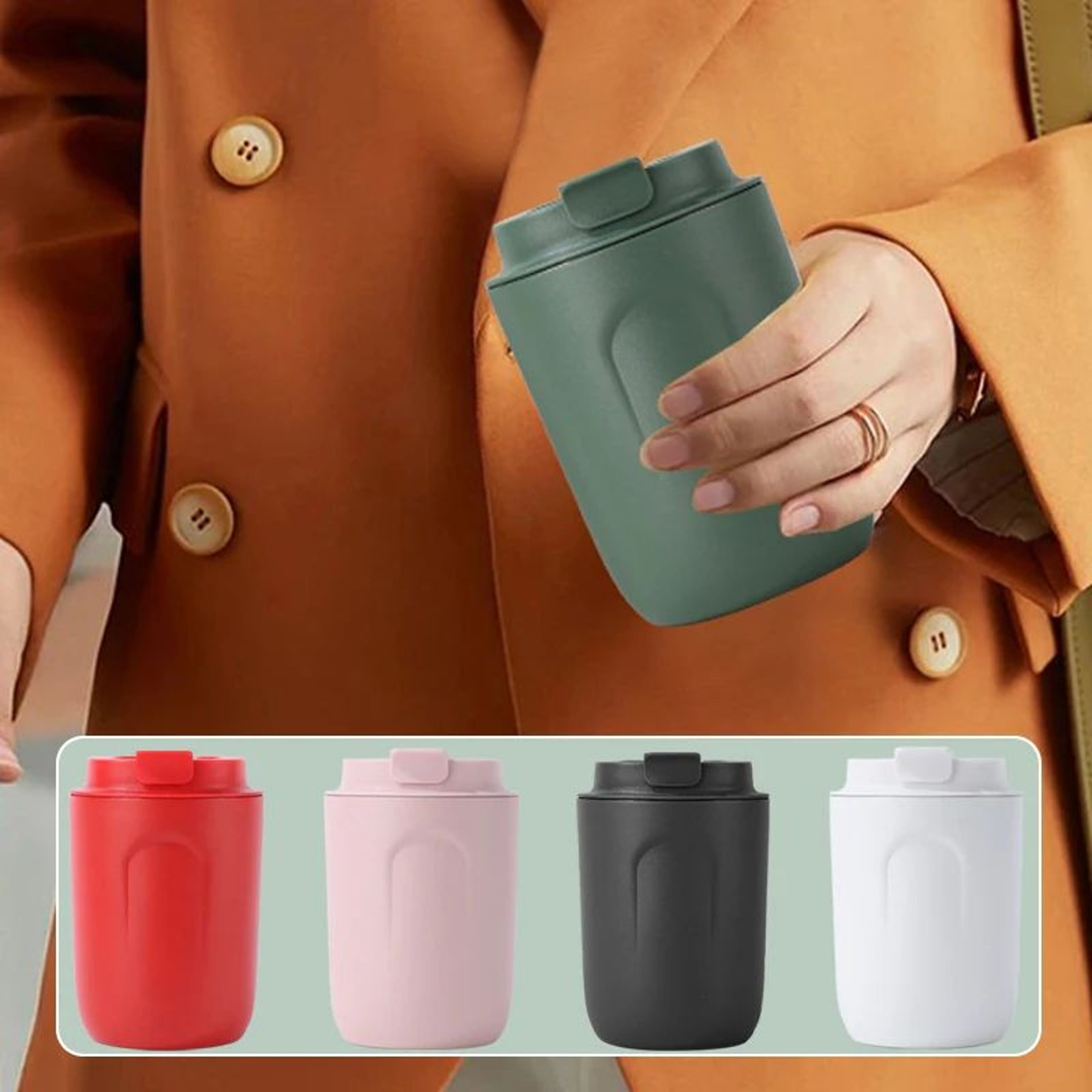 Mini 316 Stainless Steel Insulated Coffee Thermos  Leakproof Double Wall Travel Mug 0