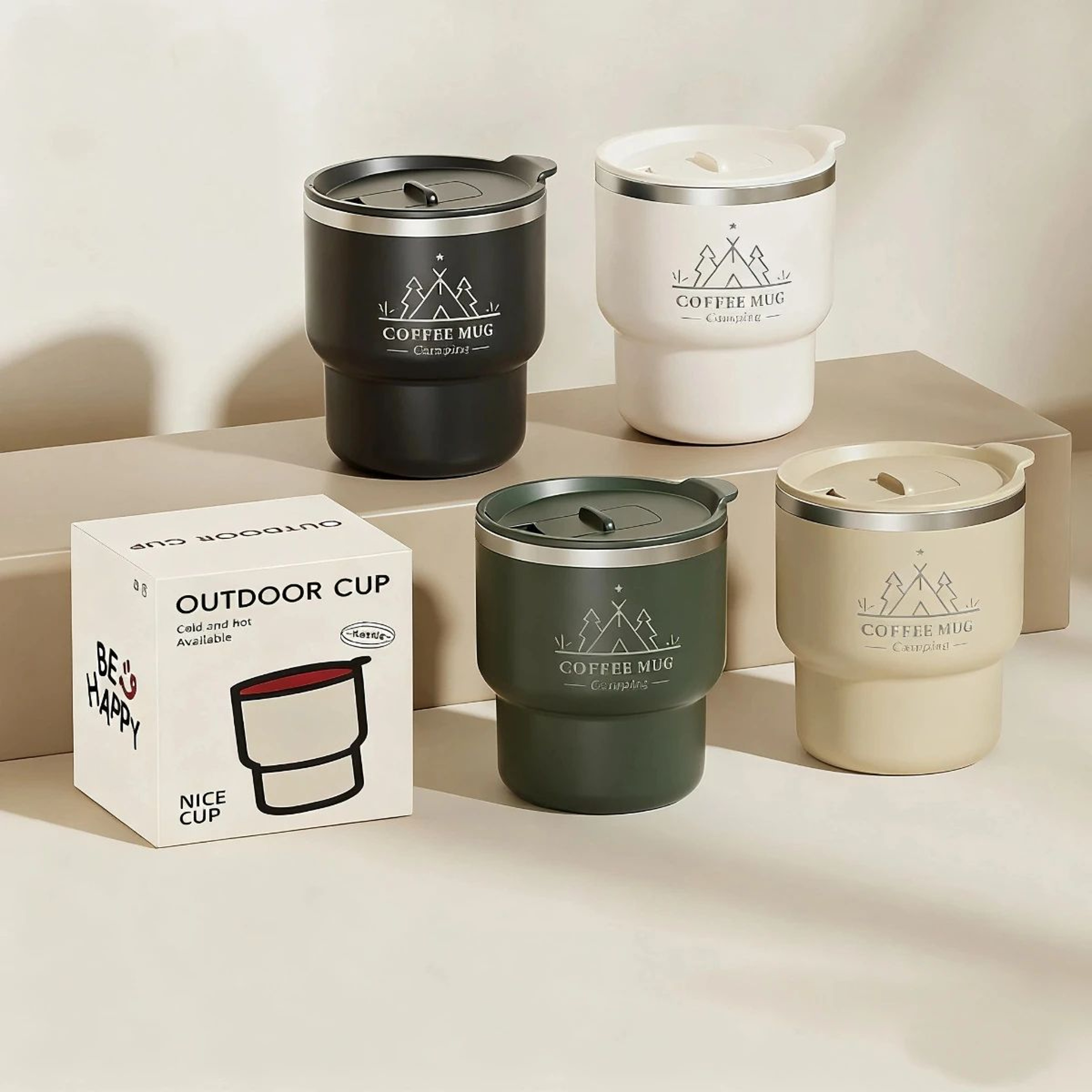 135 Fl Oz 304 Stainless Steel Insulated Thermal Cup  Double Wall Leakproof Office Coffee  Water Tum 0