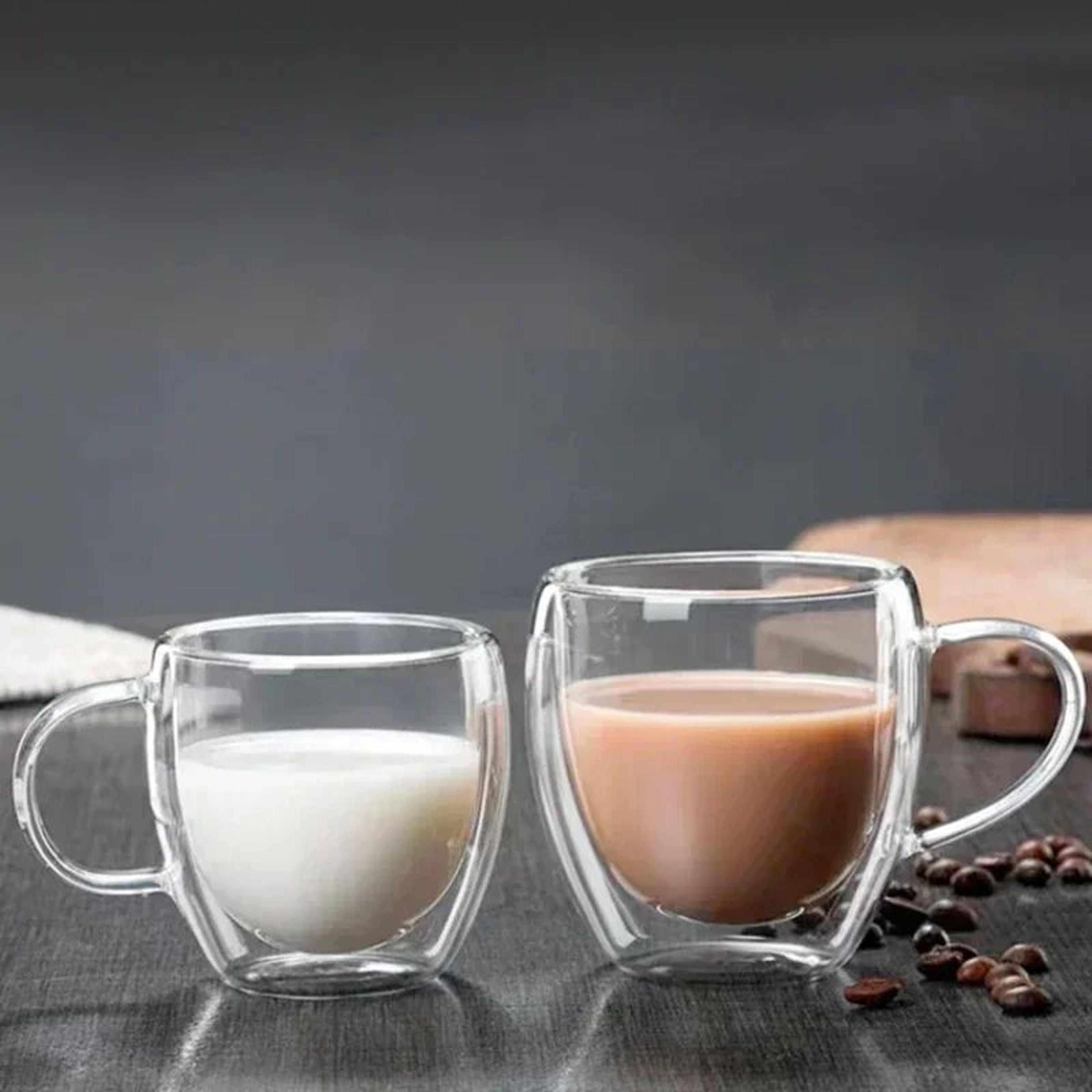 Double Wall Transparent Borosilicate Glass Coffee Cup  Insulated Espresso  Milk Mug 1