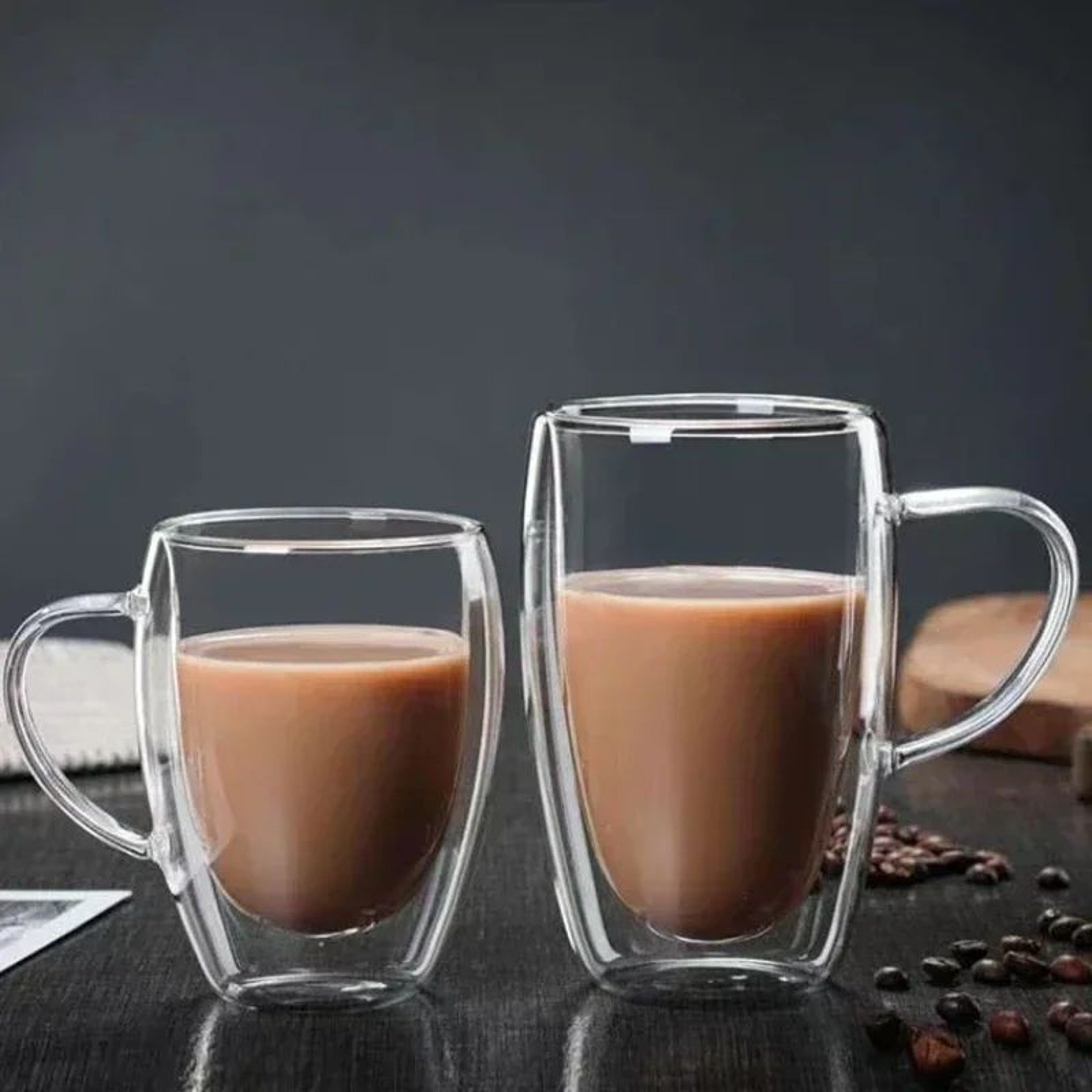 Double Wall Transparent Borosilicate Glass Coffee Cup  Insulated Espresso  Milk Mug 2