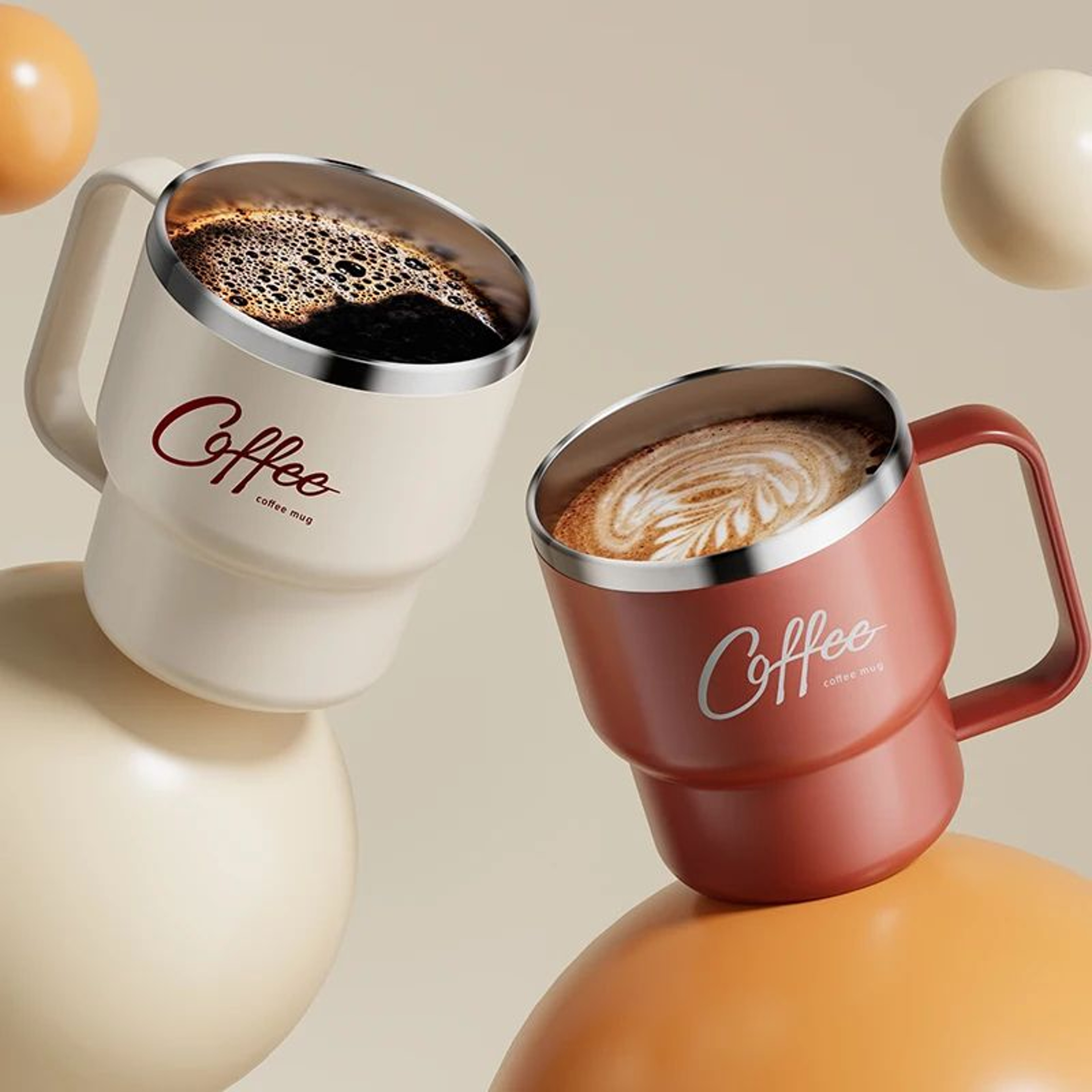 04 Stainless Steel Double Wall Insulated Coffee Mug  Leakproof Thermal Drink Cup 135 Fl Oz 1