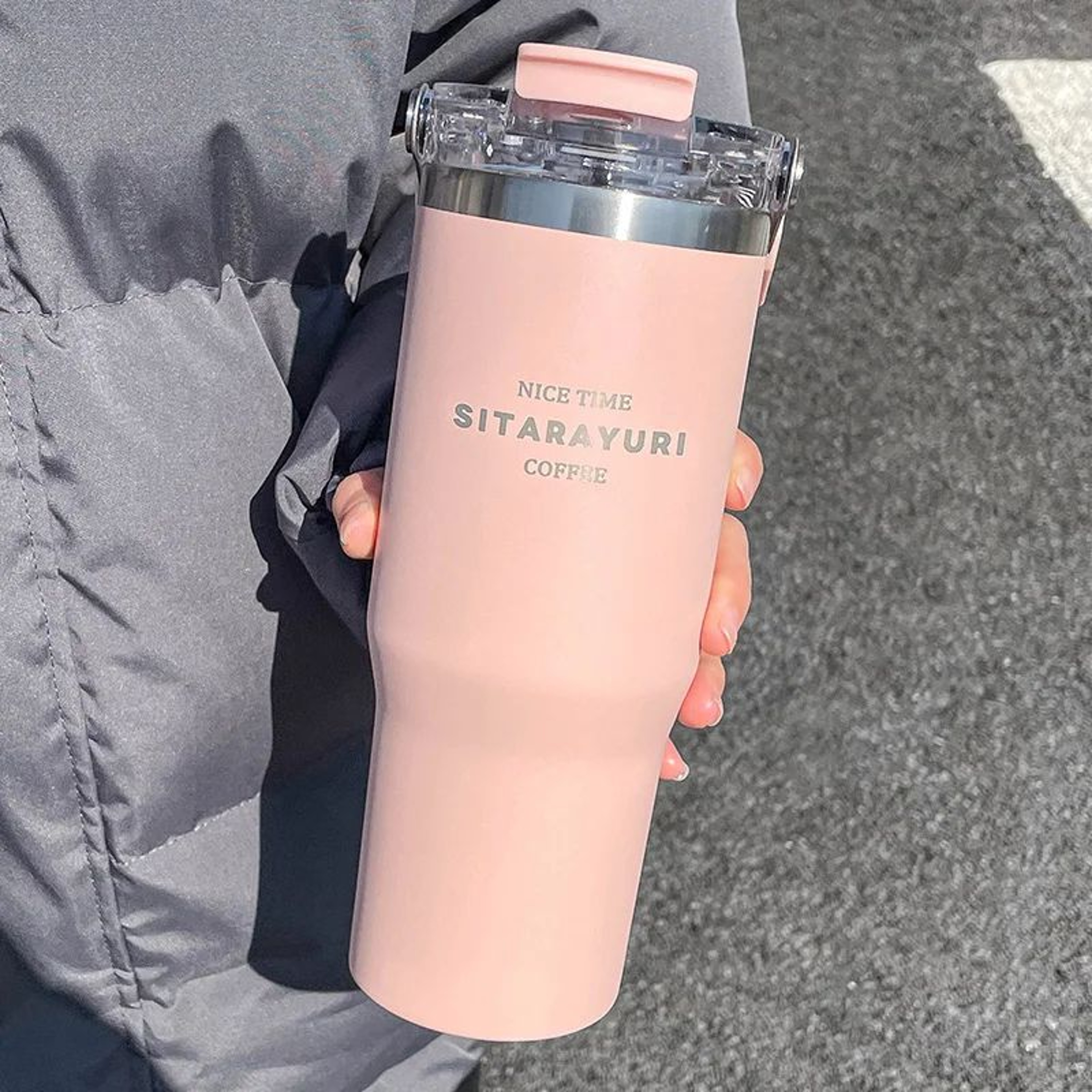 3043 Floz Stainless Steel Vacuum Insulated Tumbler With Straw  Large Capacity Thermal Coffee  Water 5