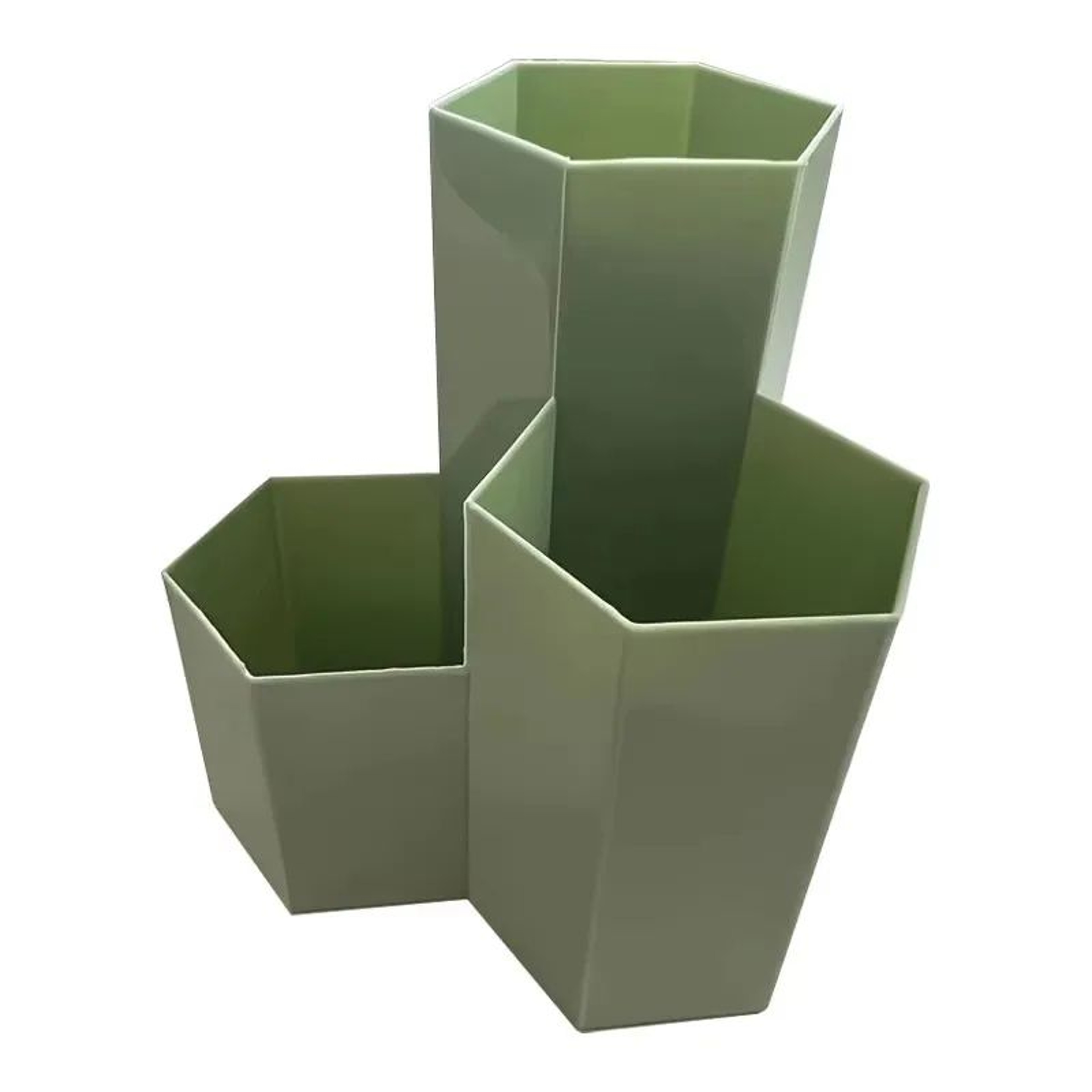 ThreeGrid Multifunctional Pen Holder  Desktop Stationery  Makeup Brush Storage Box Organizer 5