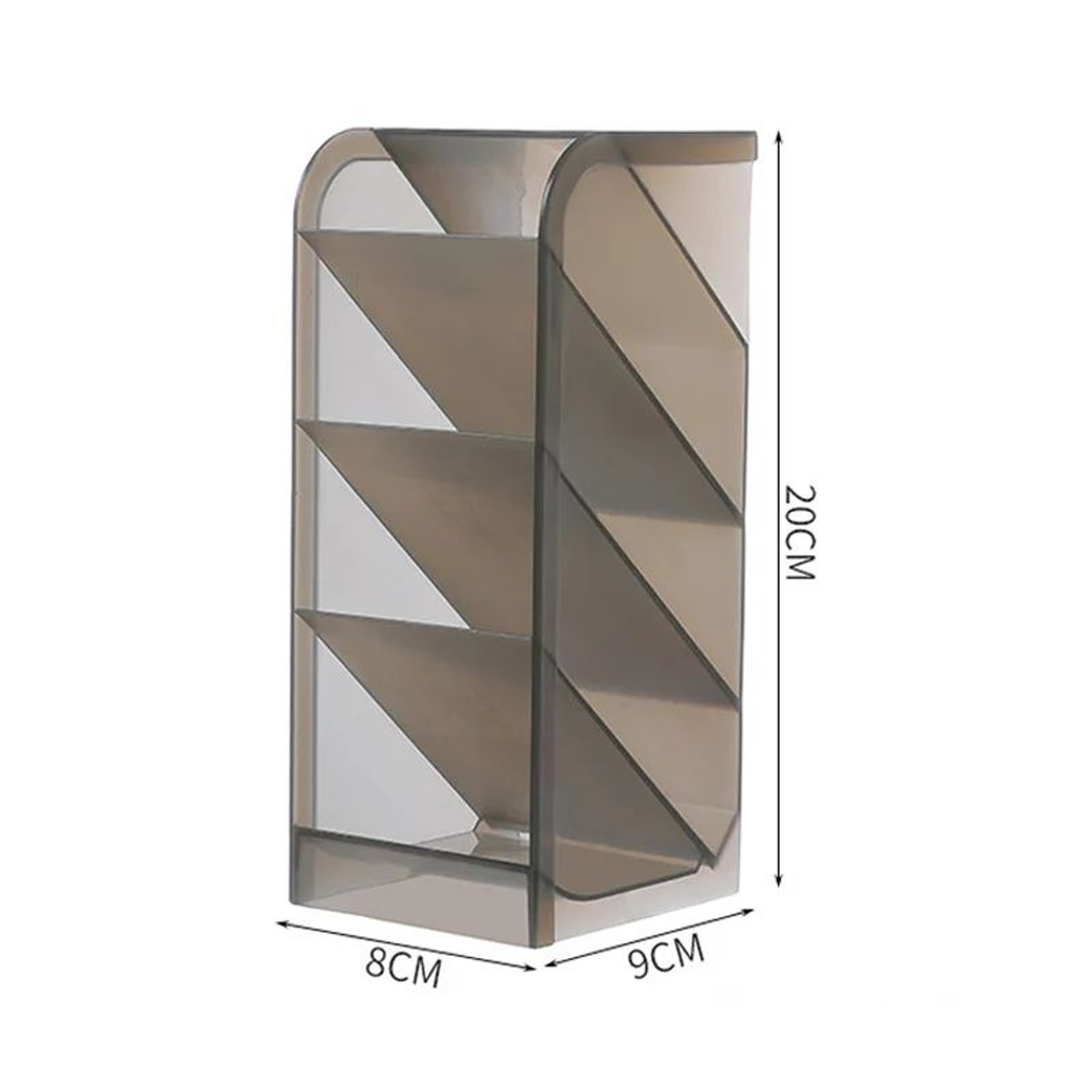 Matte Transparent Large Capacity Pen Holder  Oblique Desktop Stationery  Makeup Brush Storage Organ 9
