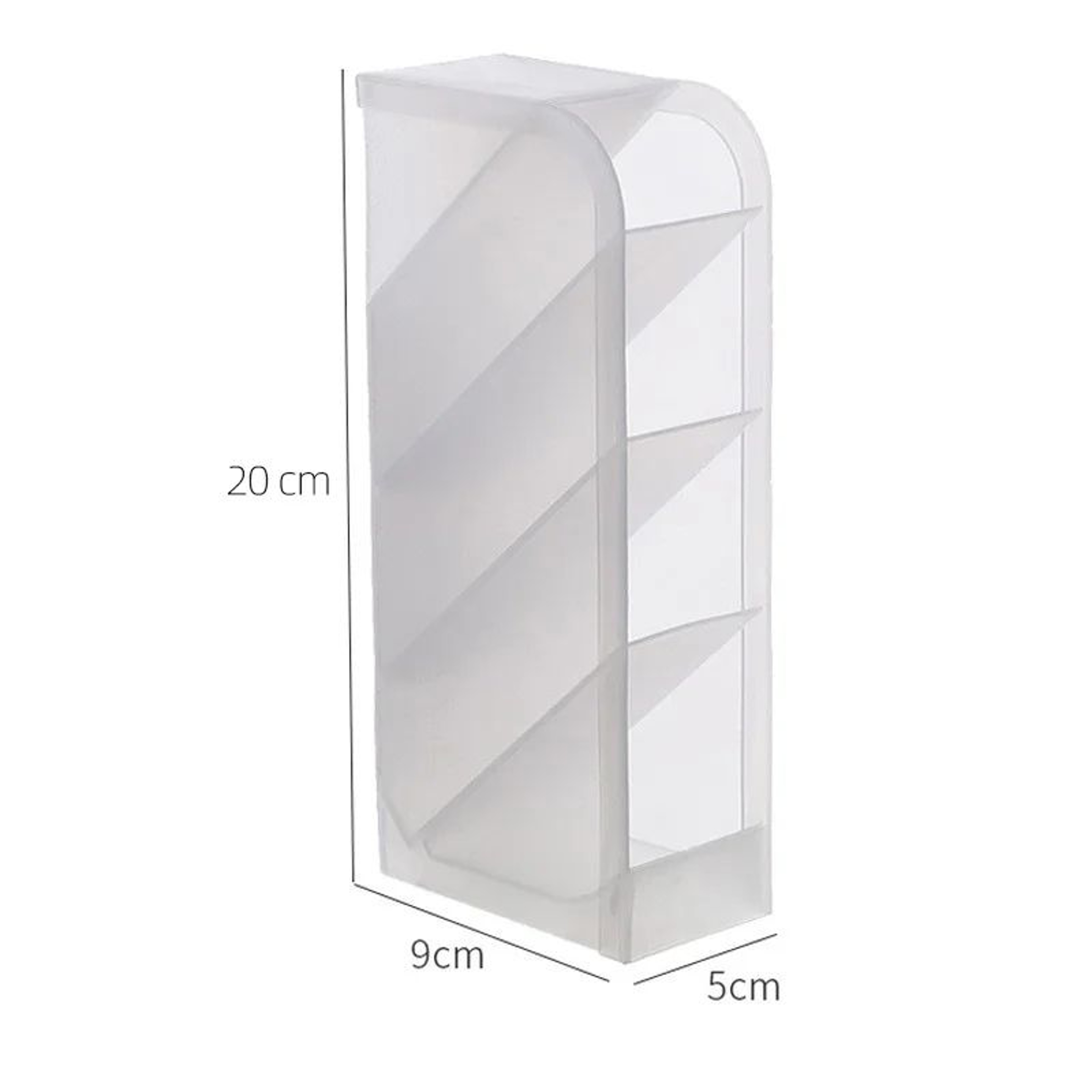 Matte Transparent Large Capacity Pen Holder  Oblique Desktop Stationery  Makeup Brush Storage Organ 6