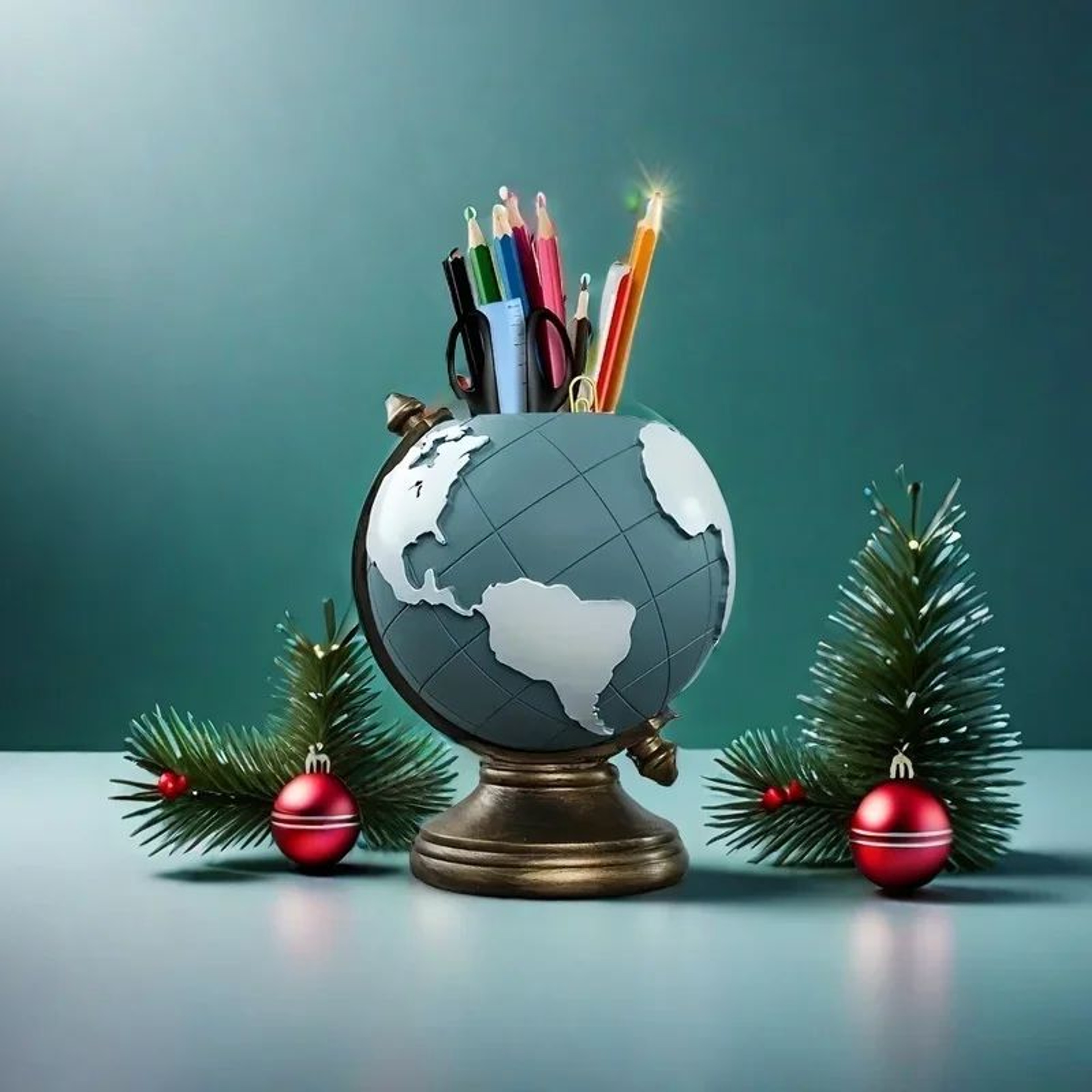 Creative Resin Globe Pen Holder  Unique Geographic Desk Organizer For Office  Home Decor 1