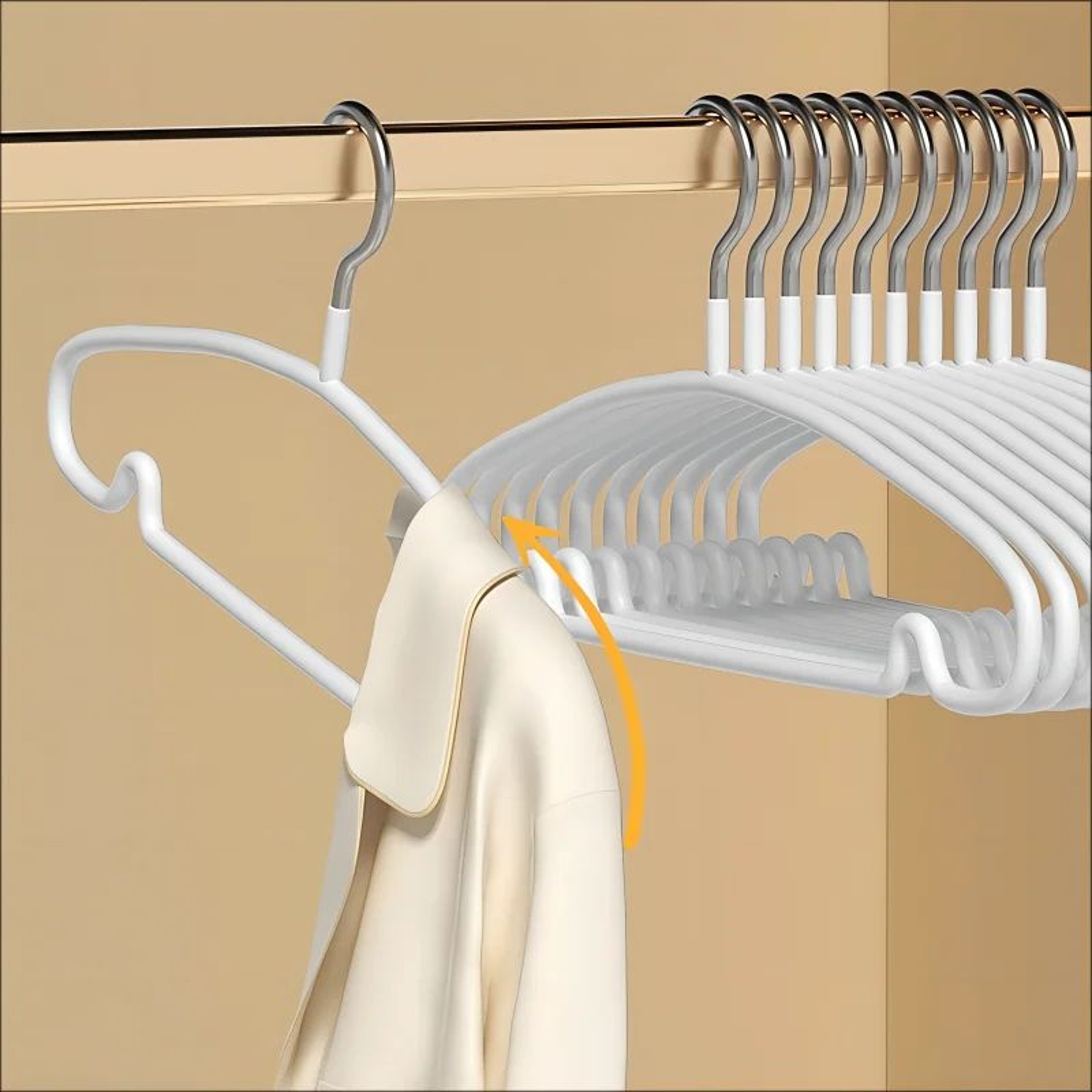 10pcs NonSlip Clothes Hangers  AntiDeformation Slim Household  Dorm Closet Organizer 0