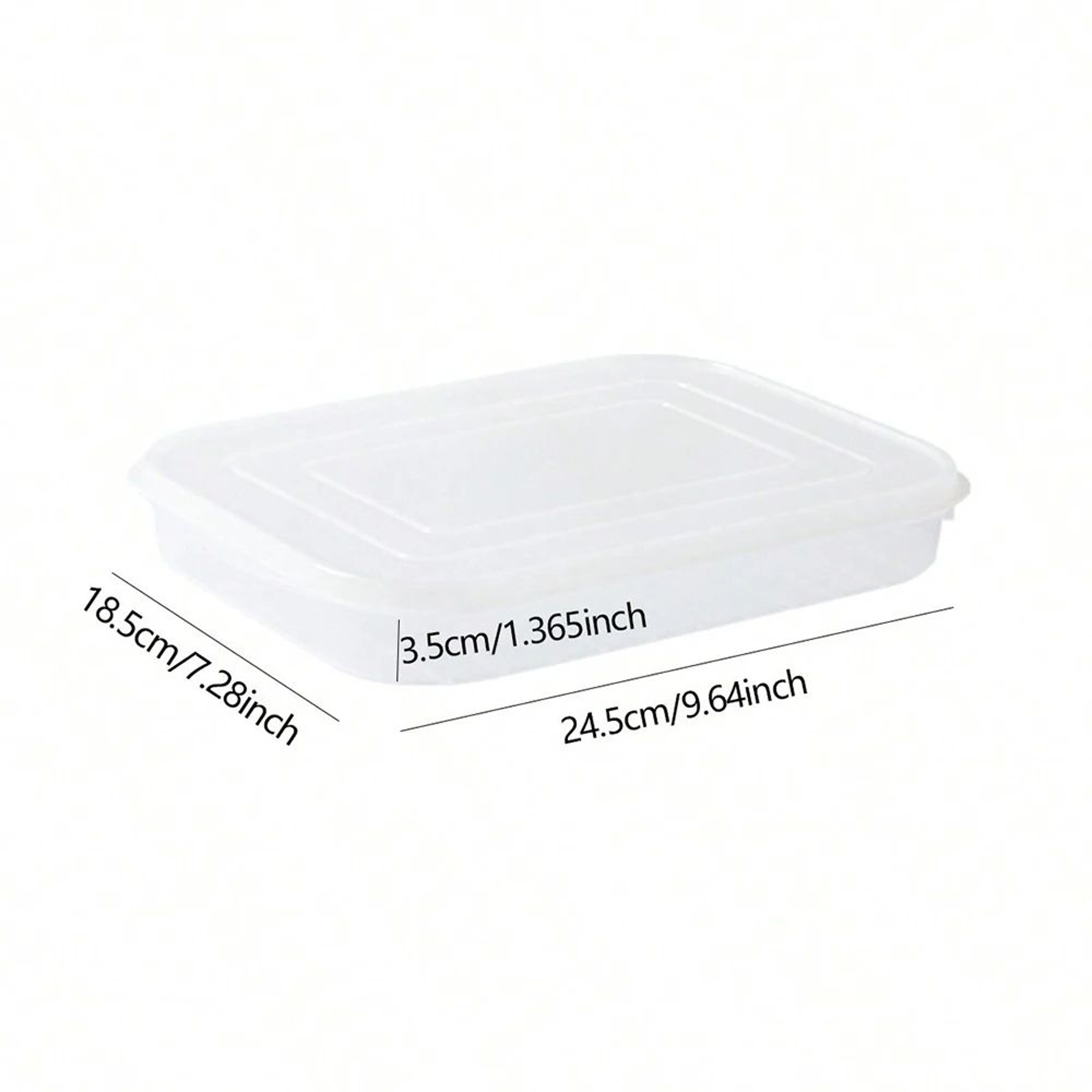 Large Capacity Transparent Refrigerator Storage Box With Lid  Grid Freezer Meat  Food Compartment O 6