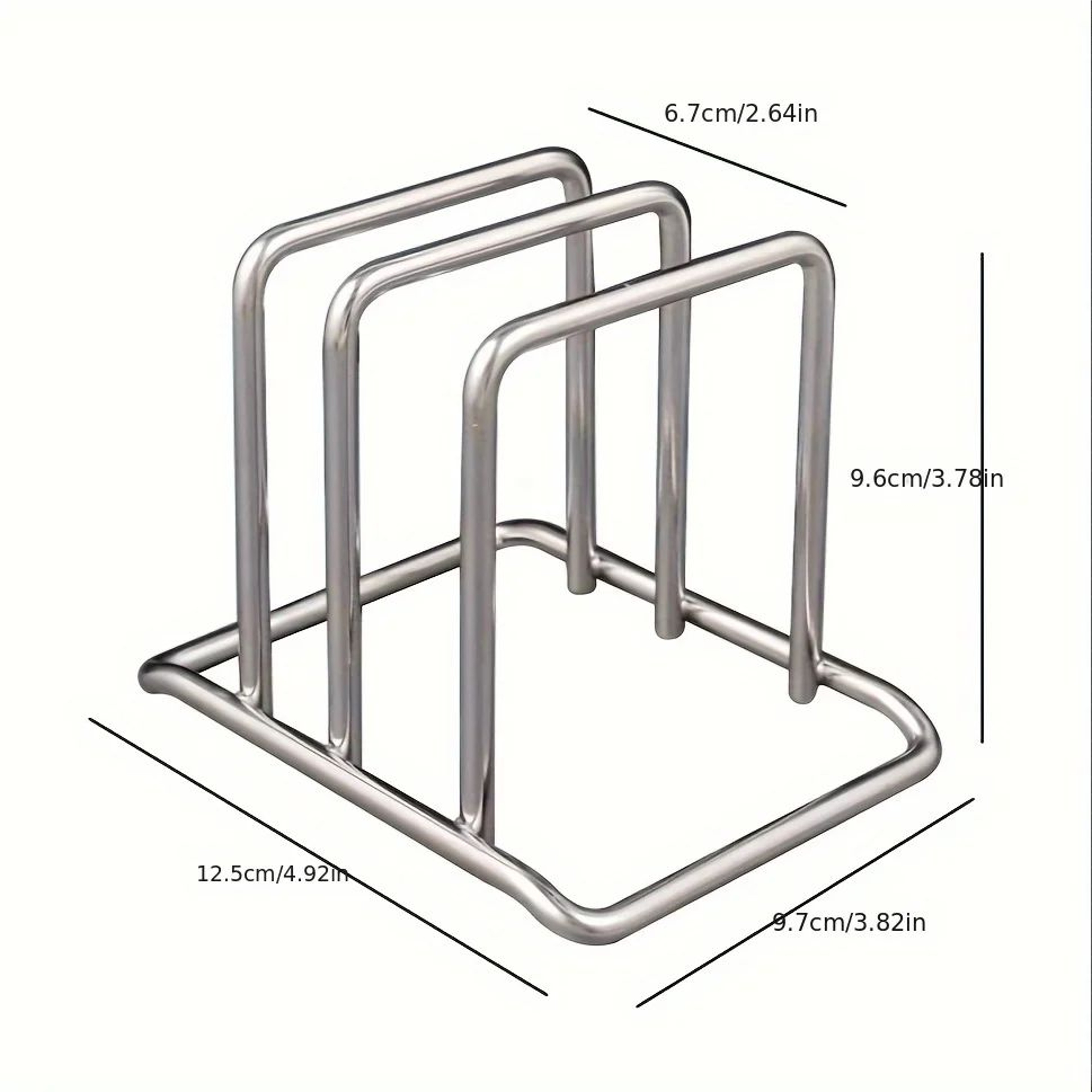SpaceSaving Stainless Steel Pot Lid  Cutting Board Organizer  HeavyDuty Countertop Kitchen Rack 1