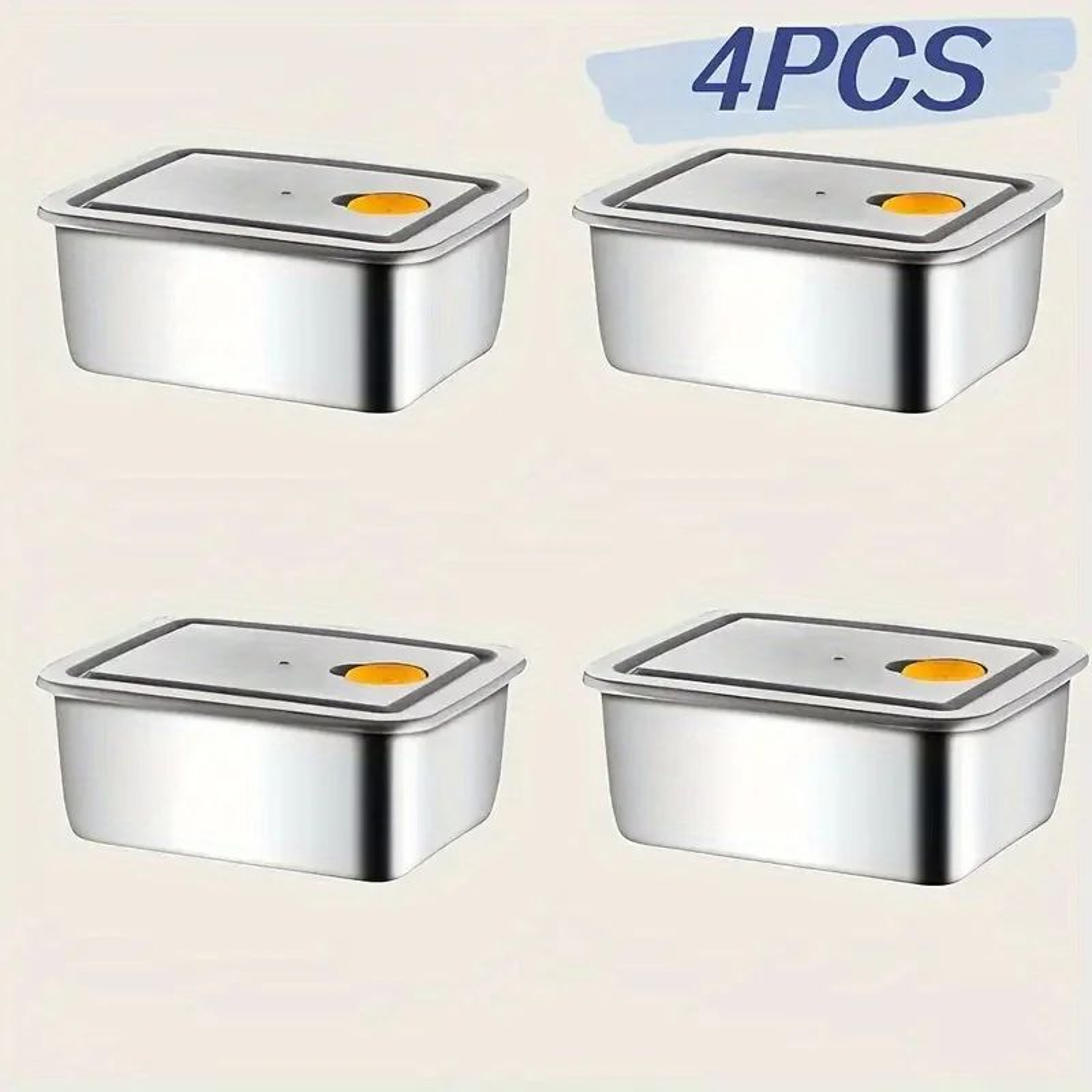 Stainless Steel Food Storage Containers Set  Thickened Leakproof BPAFree Stackable Fridge  Pantry O 0