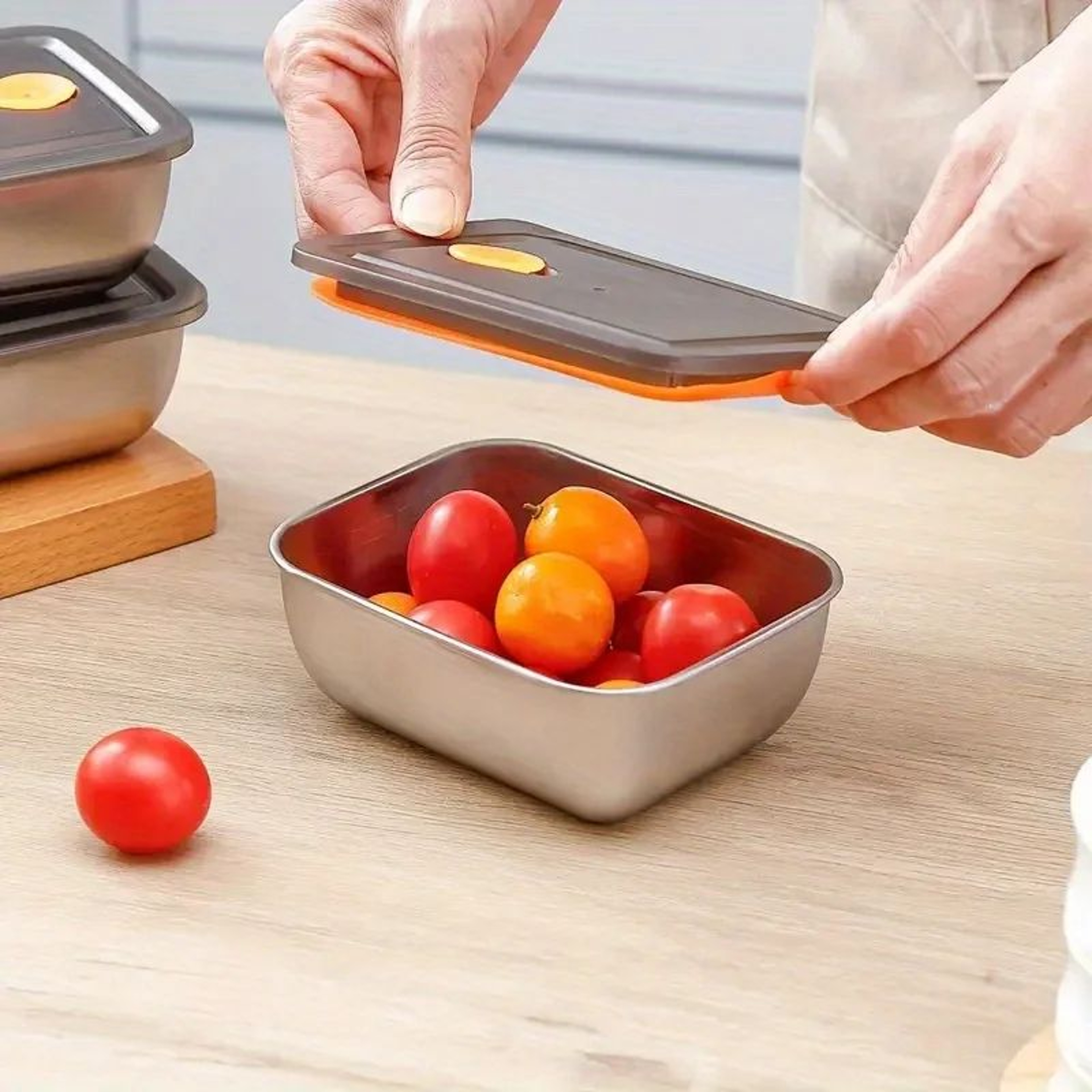 Stainless Steel Food Storage Containers Set  Thickened Leakproof BPAFree Stackable Fridge  Pantry O 4