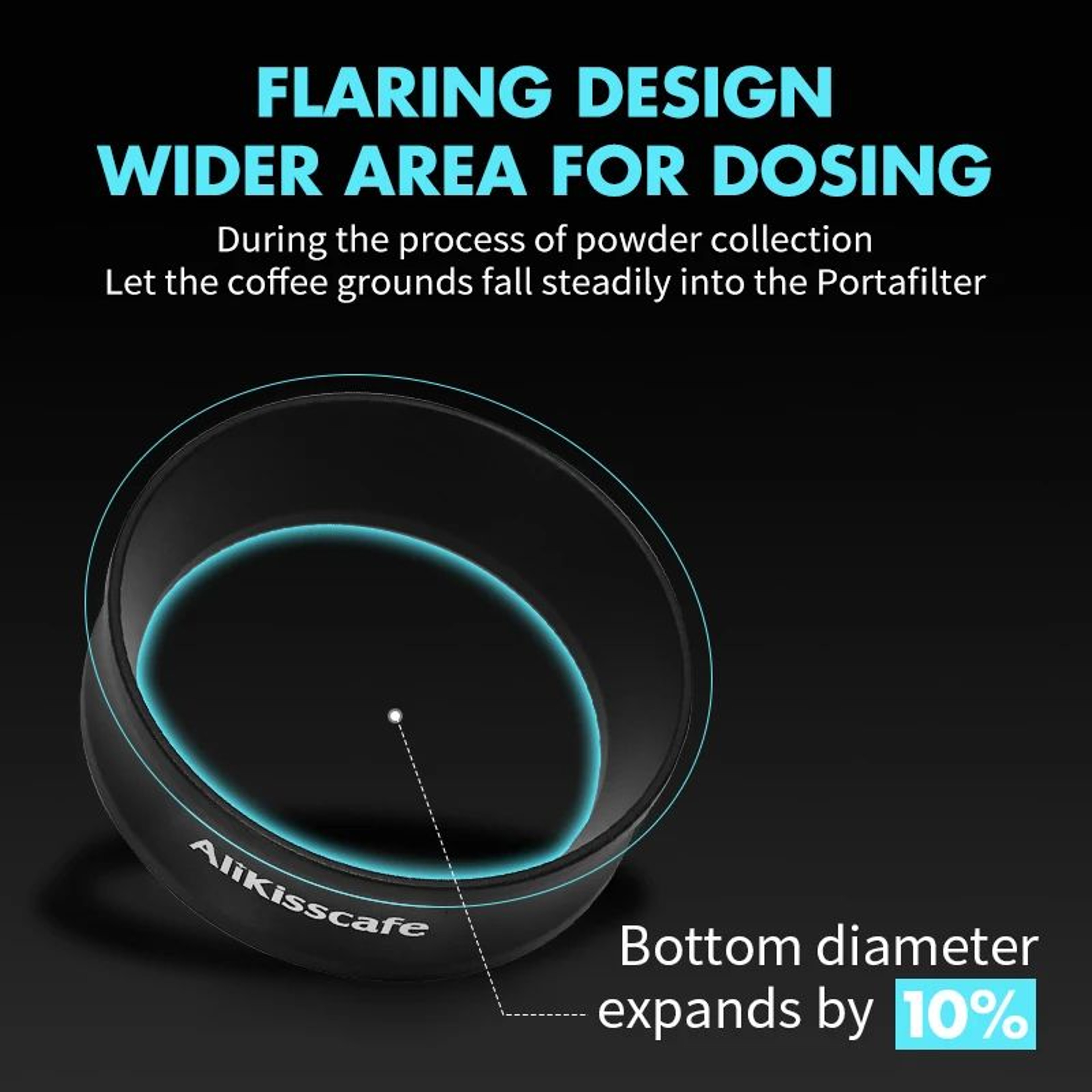 AliKisscafe Magnetic Coffee Dosing Ring  Stainless Steel 515458mm Espresso Funnel For Delonghi  Bre 5